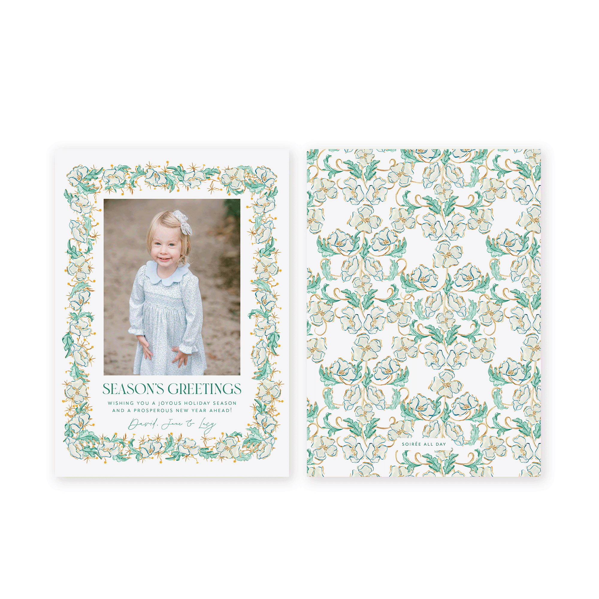 Blooming Into The New Year Holiday Card