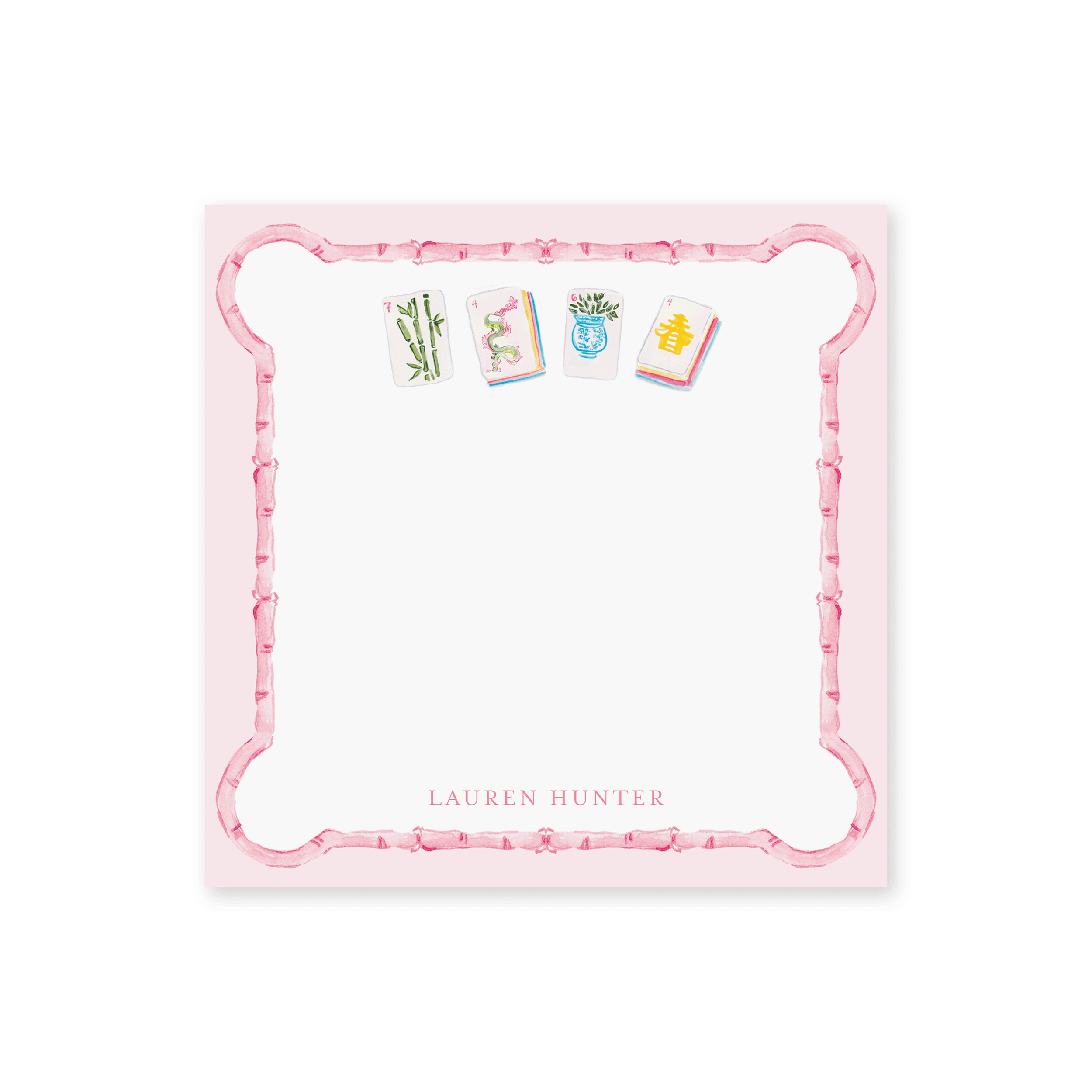 Mahjong in Bloom Square Tile Notepad.png