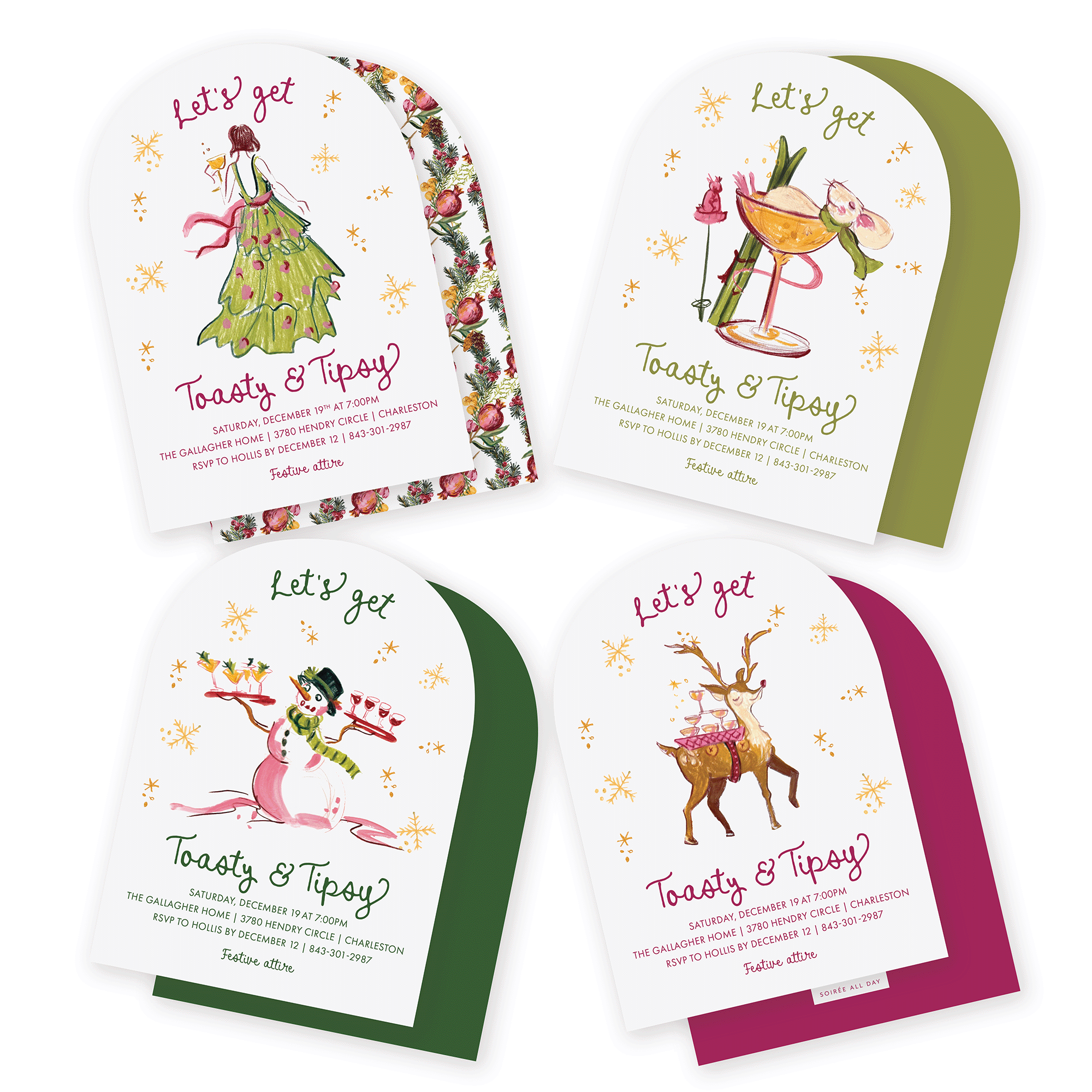 Toasty & Tipsy Holiday Party Invitation