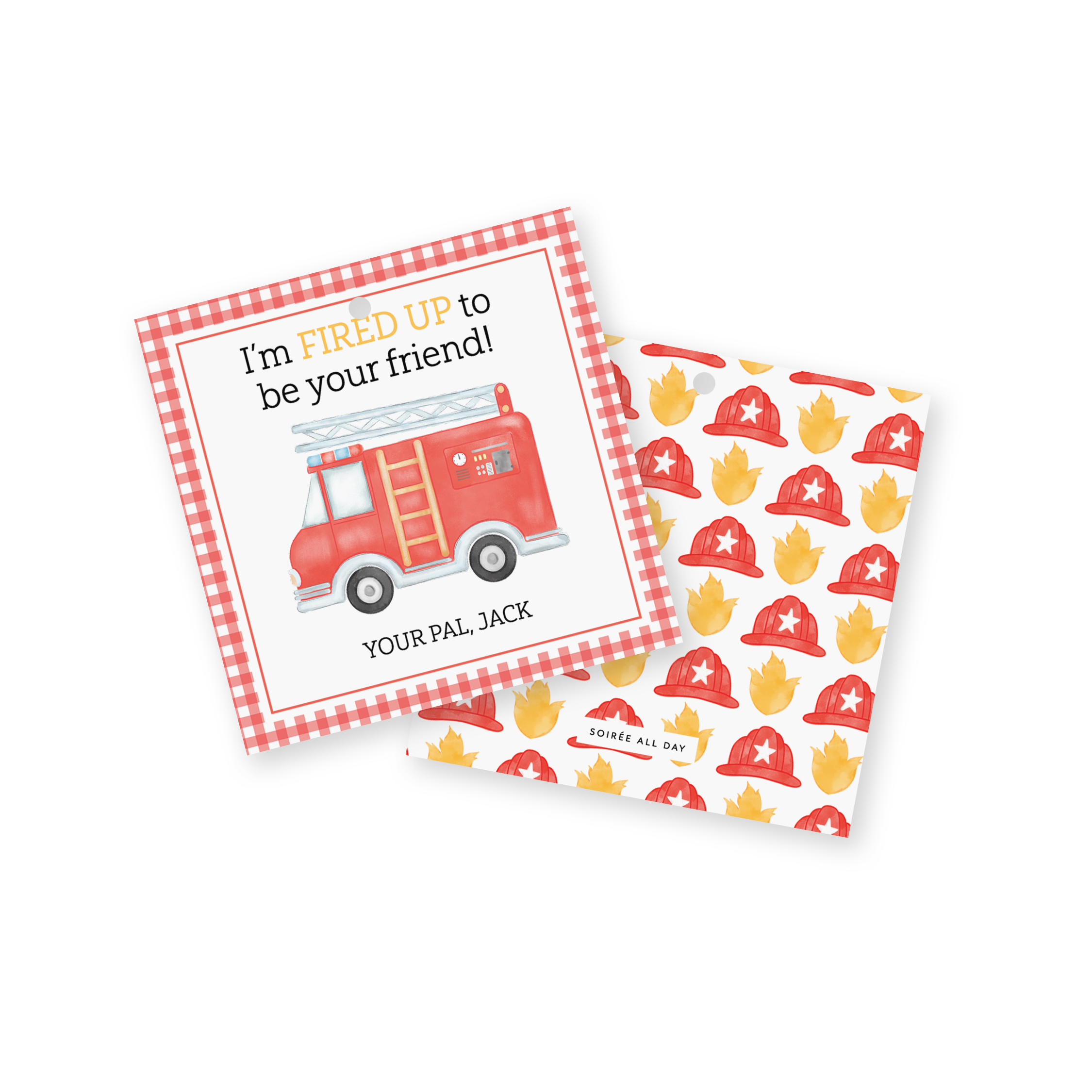 Fire Truck Classroom Valentine