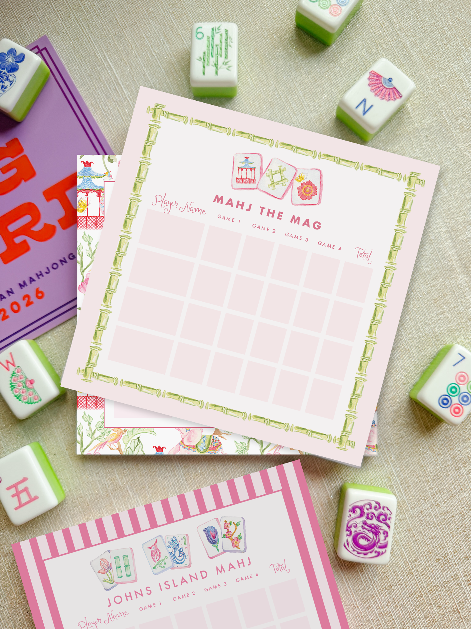 Mahjong Chinoiserie Score Card Notepad.png