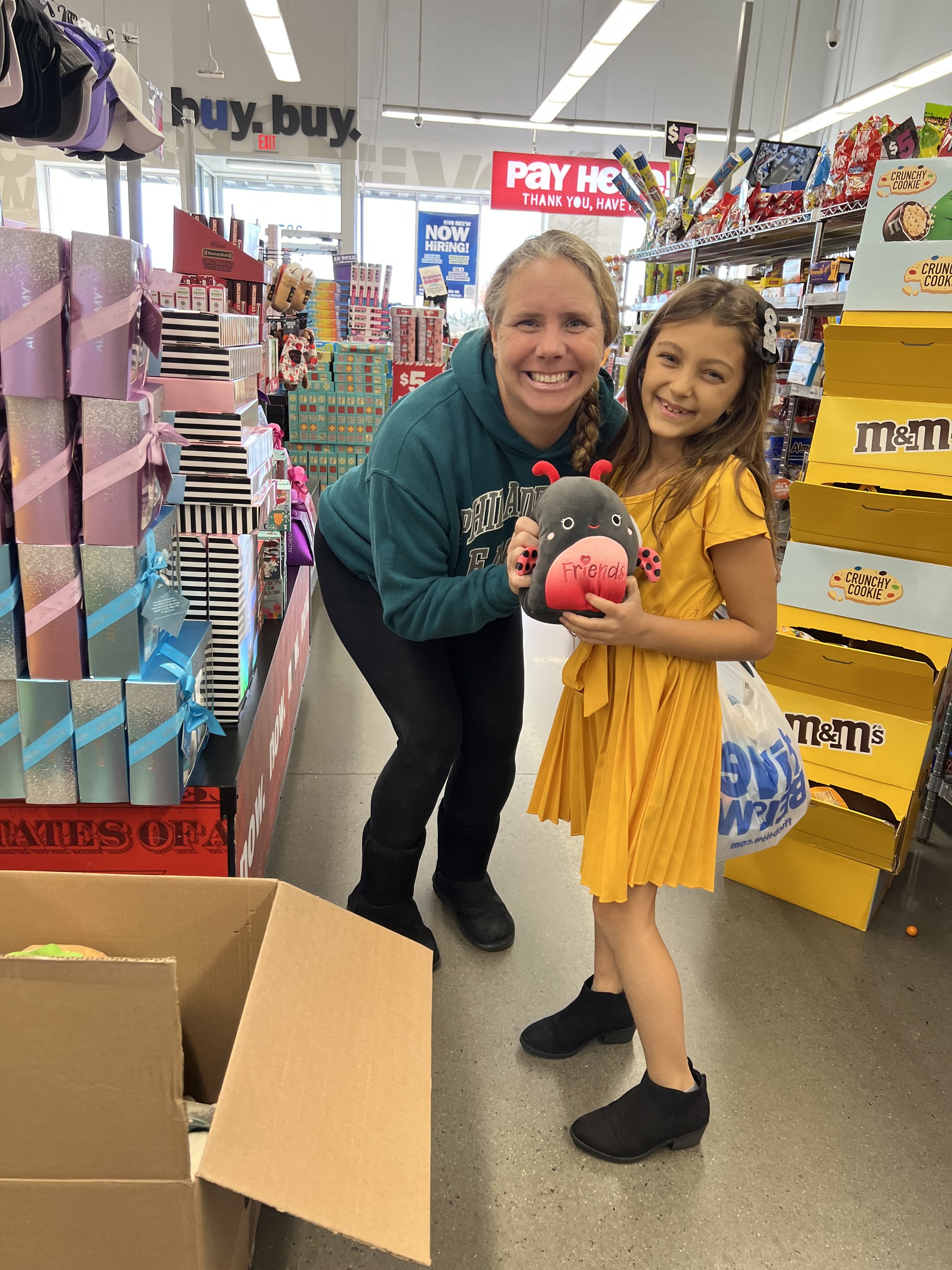 Collecting donations during my Squishmallow Drive for Lehigh Valley Children's hospital.