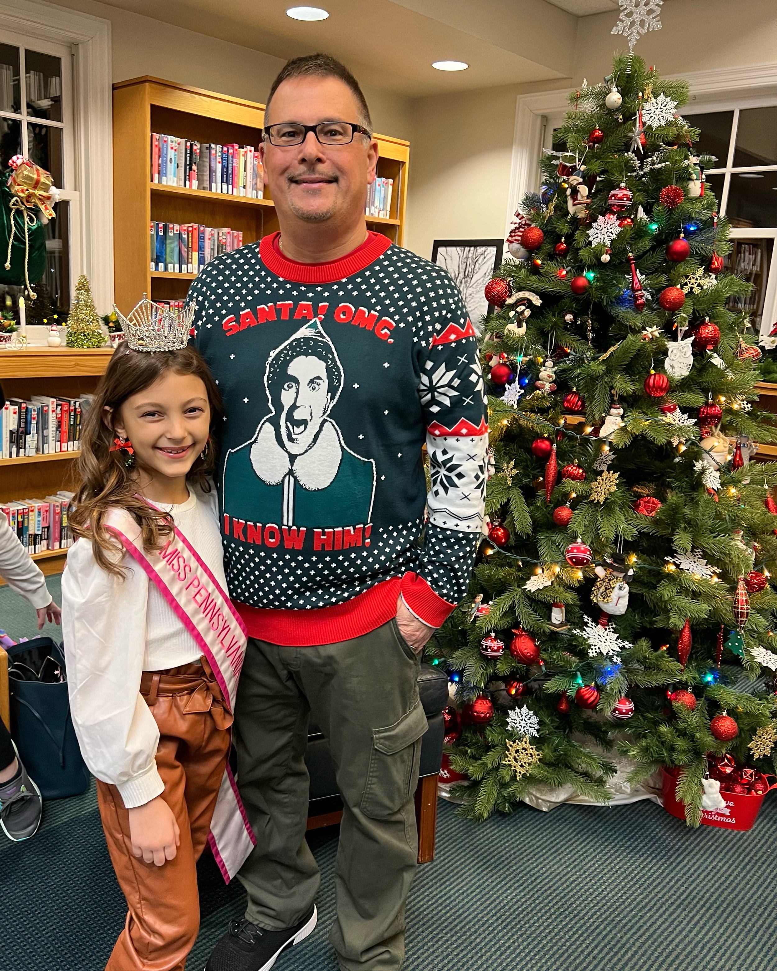 Spreading Holiday cheer at a Christmas Story Time with Nazareth Mayor Lance Colondo