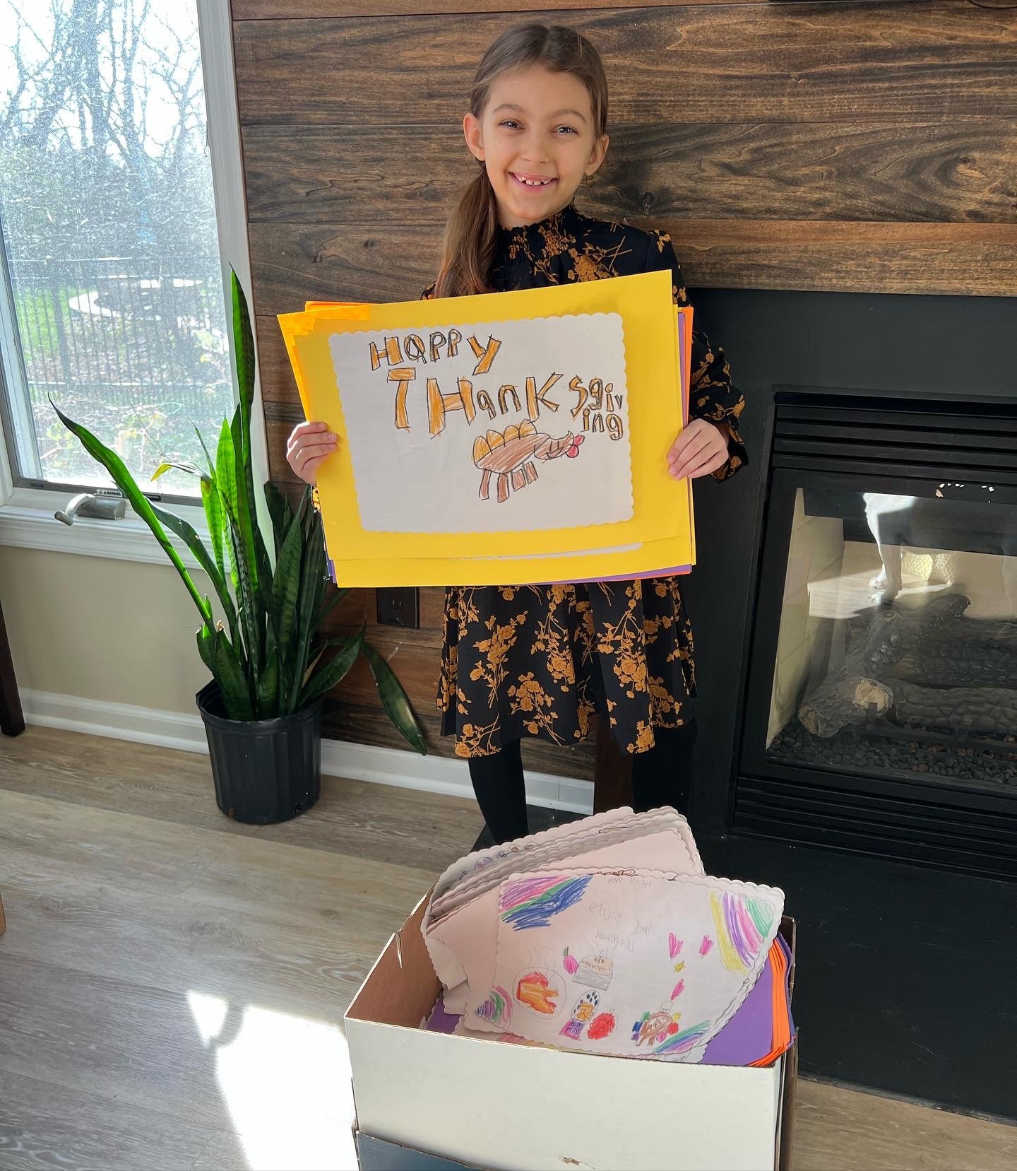 The collection of placemats that were donated to ALL residents in our county nursing home, thanks to the help of every single student in my elementary school. There were over 400!