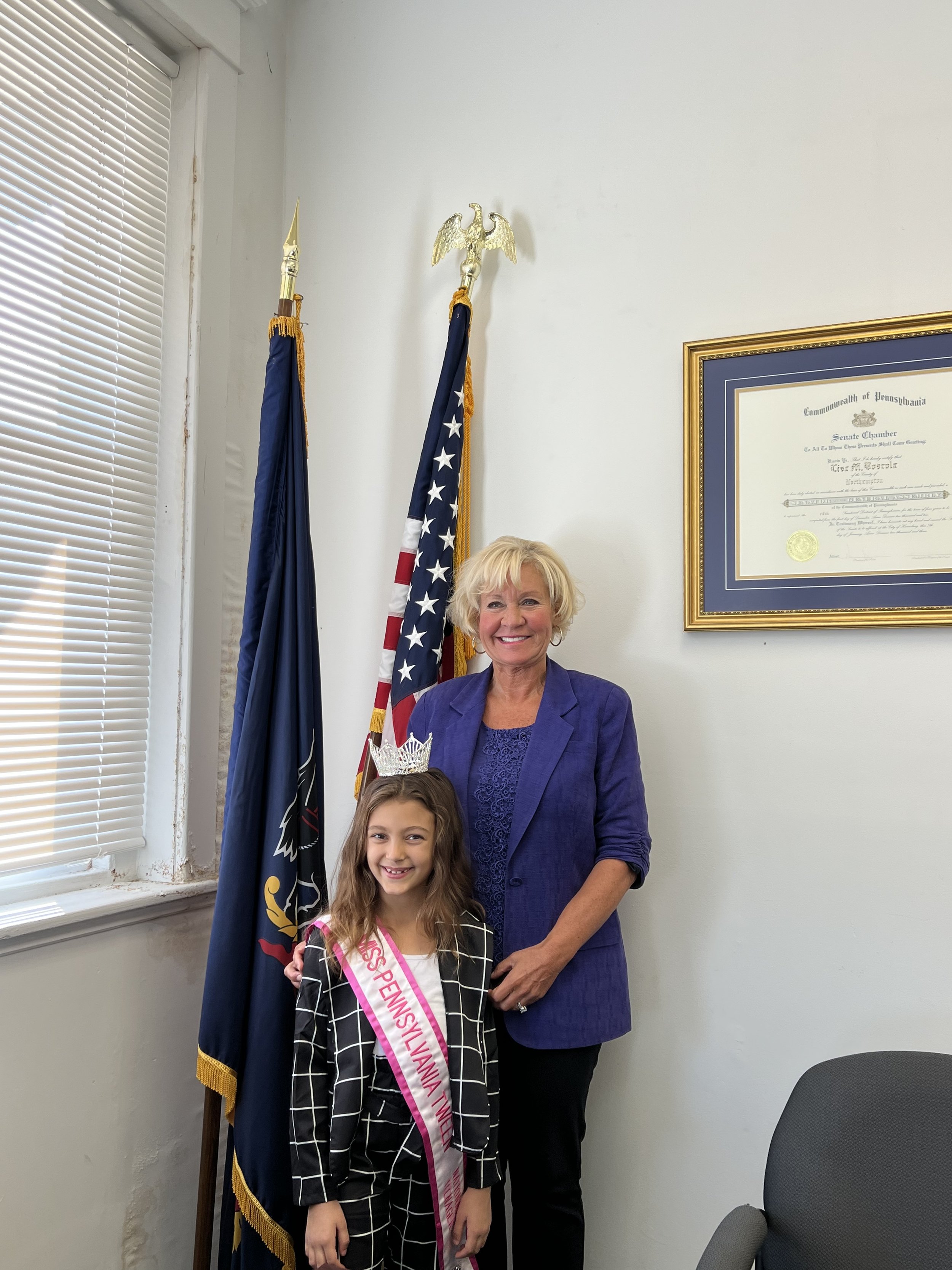Meeting with State Senator Lisa Boscola. We also talked about encouraging elementary schools in PA to start a Kindness Squad.