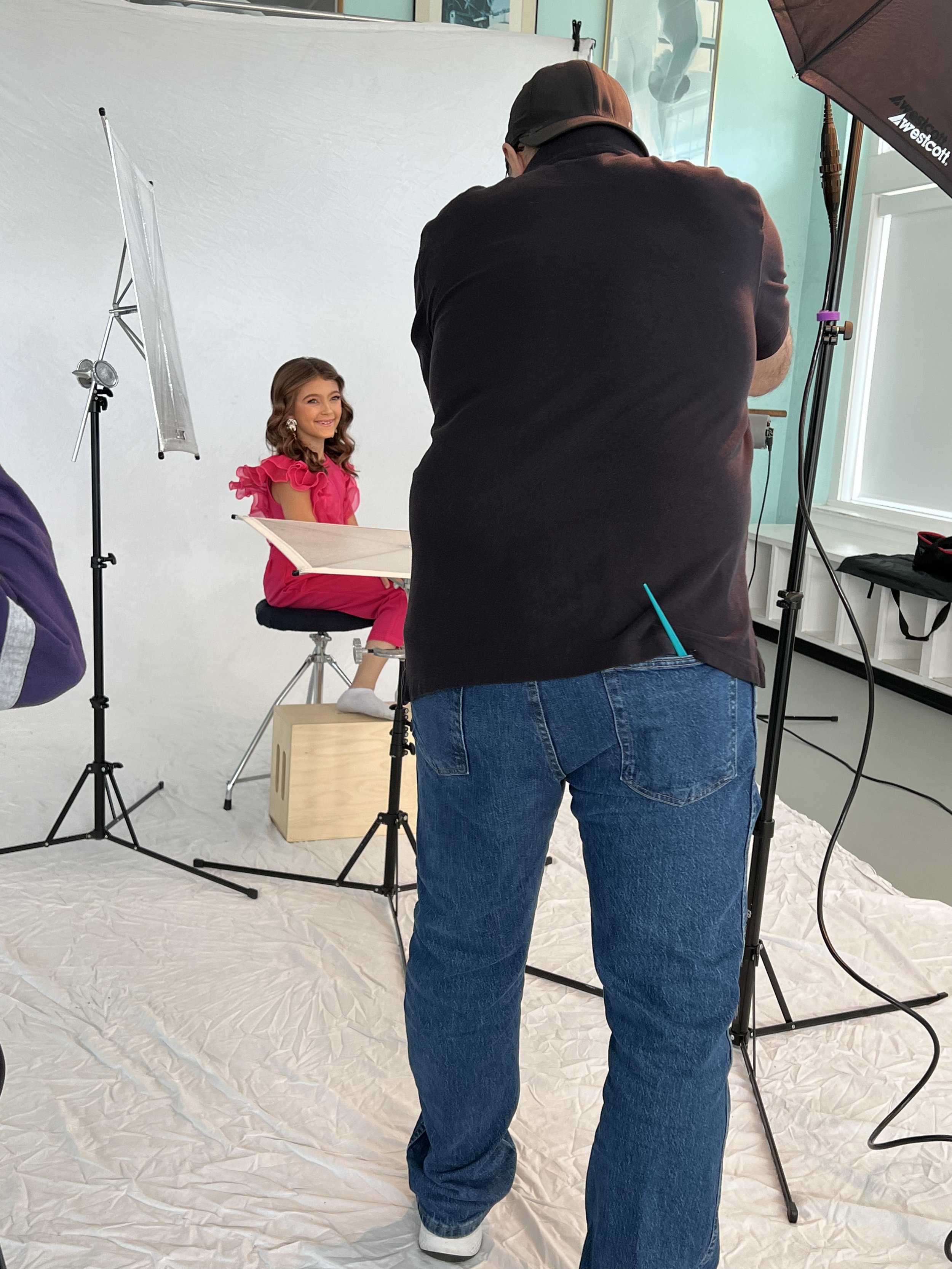 Getting headshots taken by Richard.