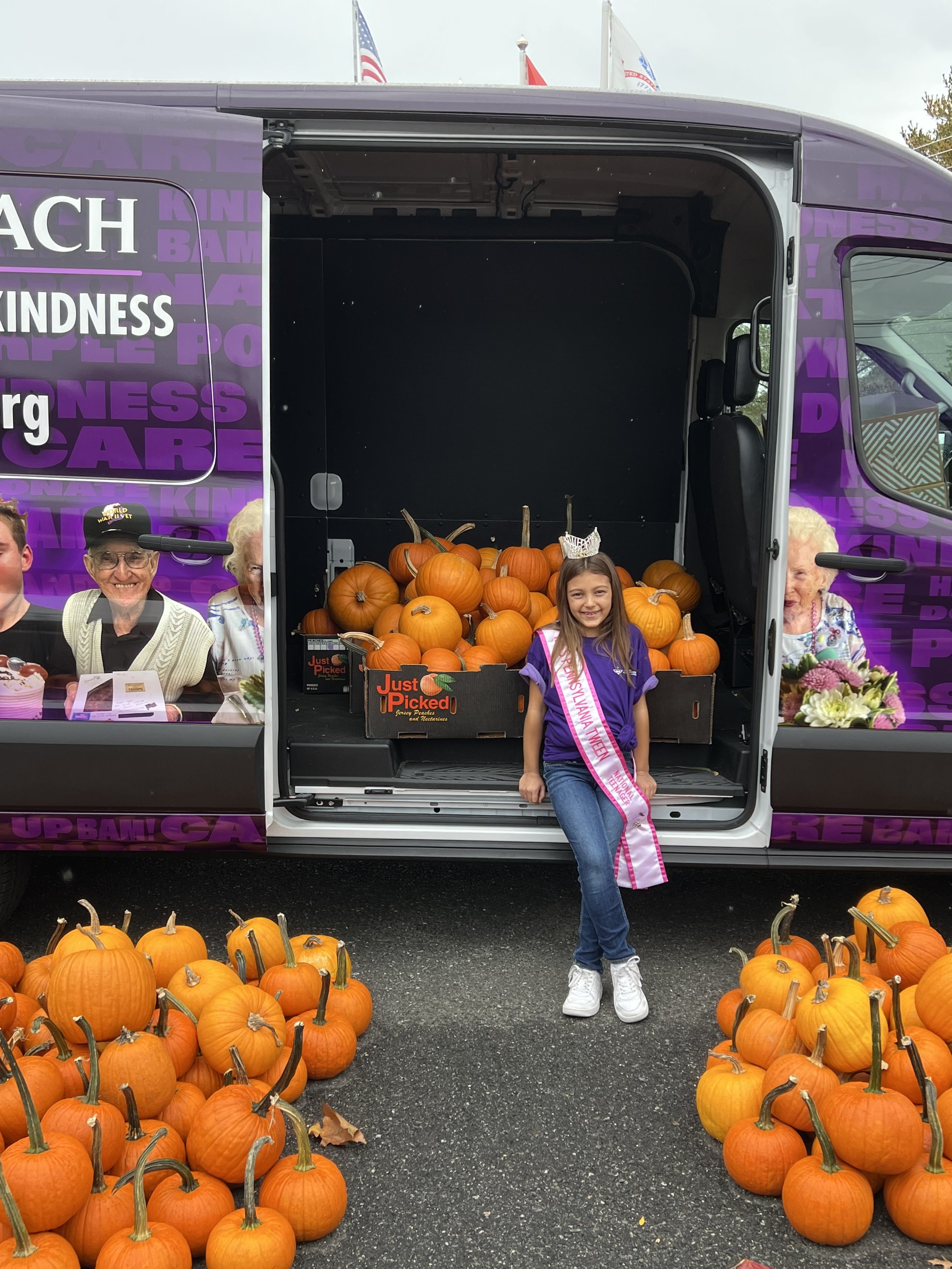 Volunteering at Angel's Community Outreach Halloween event. Each child got to pick out and decorate a pumpkin.