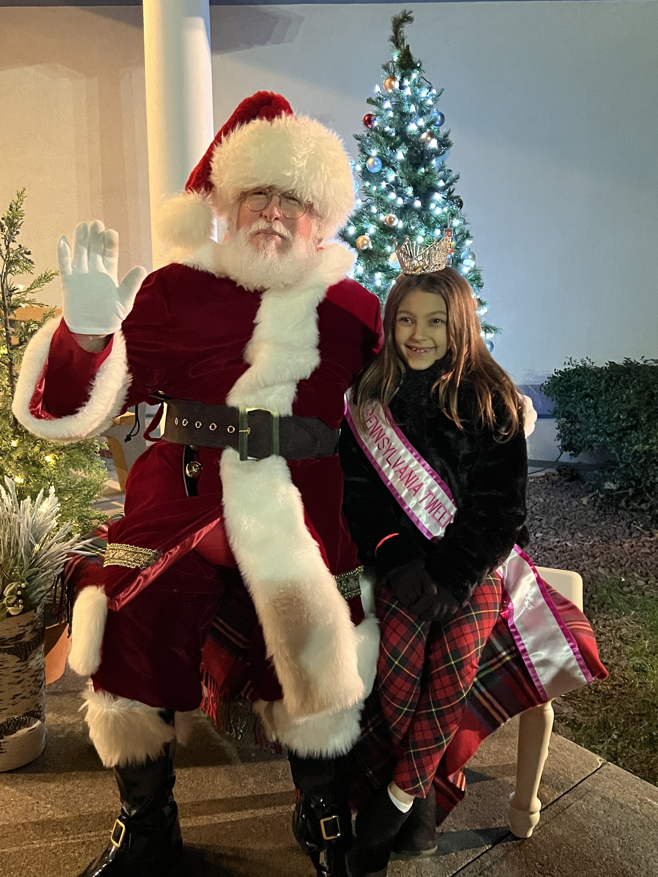 Spending some time with Santa at the Upper Nazareth Christmas Celebration