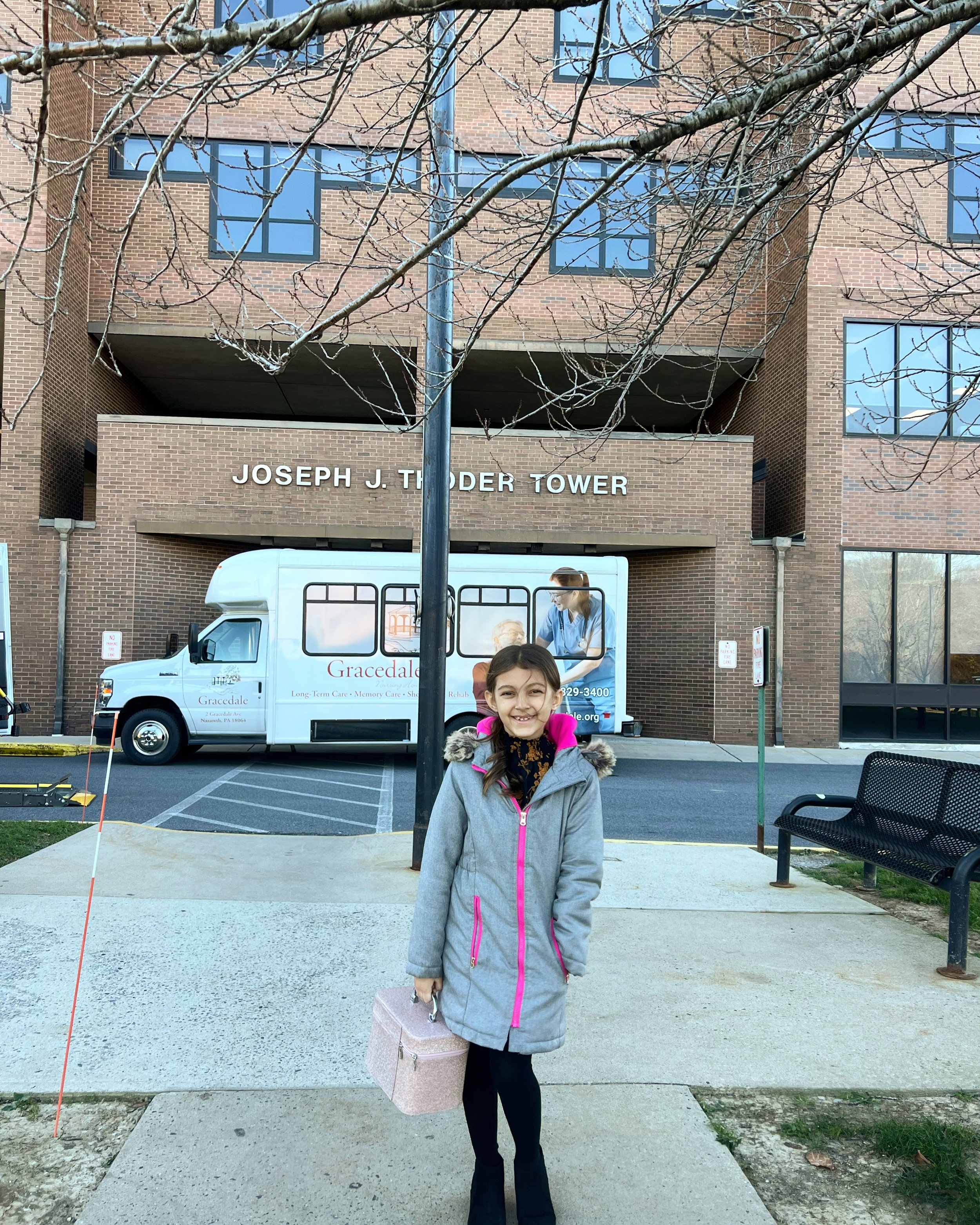 Volunteering to visit with residents in the local nursing home (we couldn't take pictures inside due to privacy).