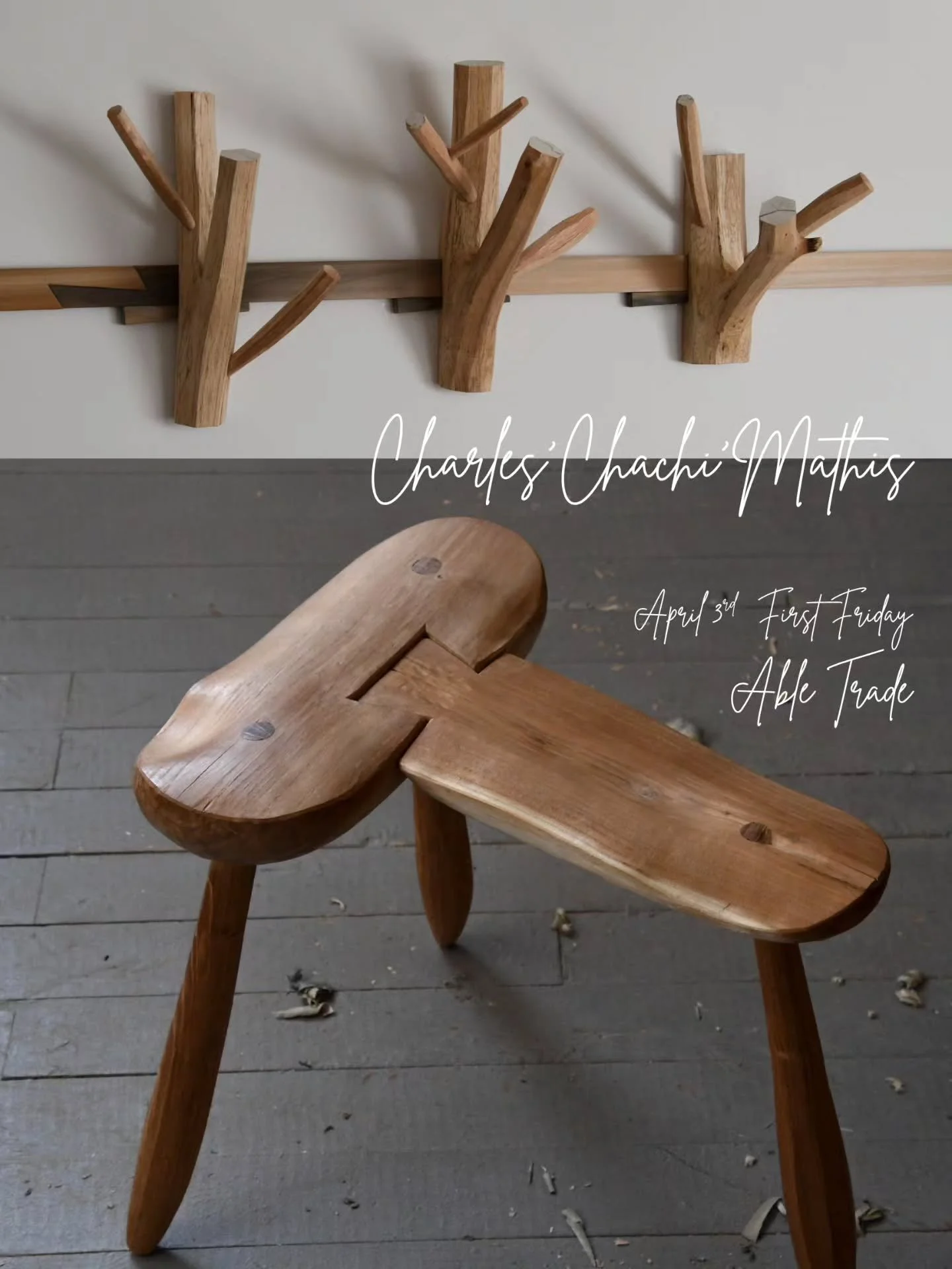 April First Friday is just around the corner. This is not the one to miss!

Featured artist, Charles 'Chachi' Mathis is a Knoxville-based artist/designer who currently teaches Furniture Design at the University of Tennessee. For the past year he has 