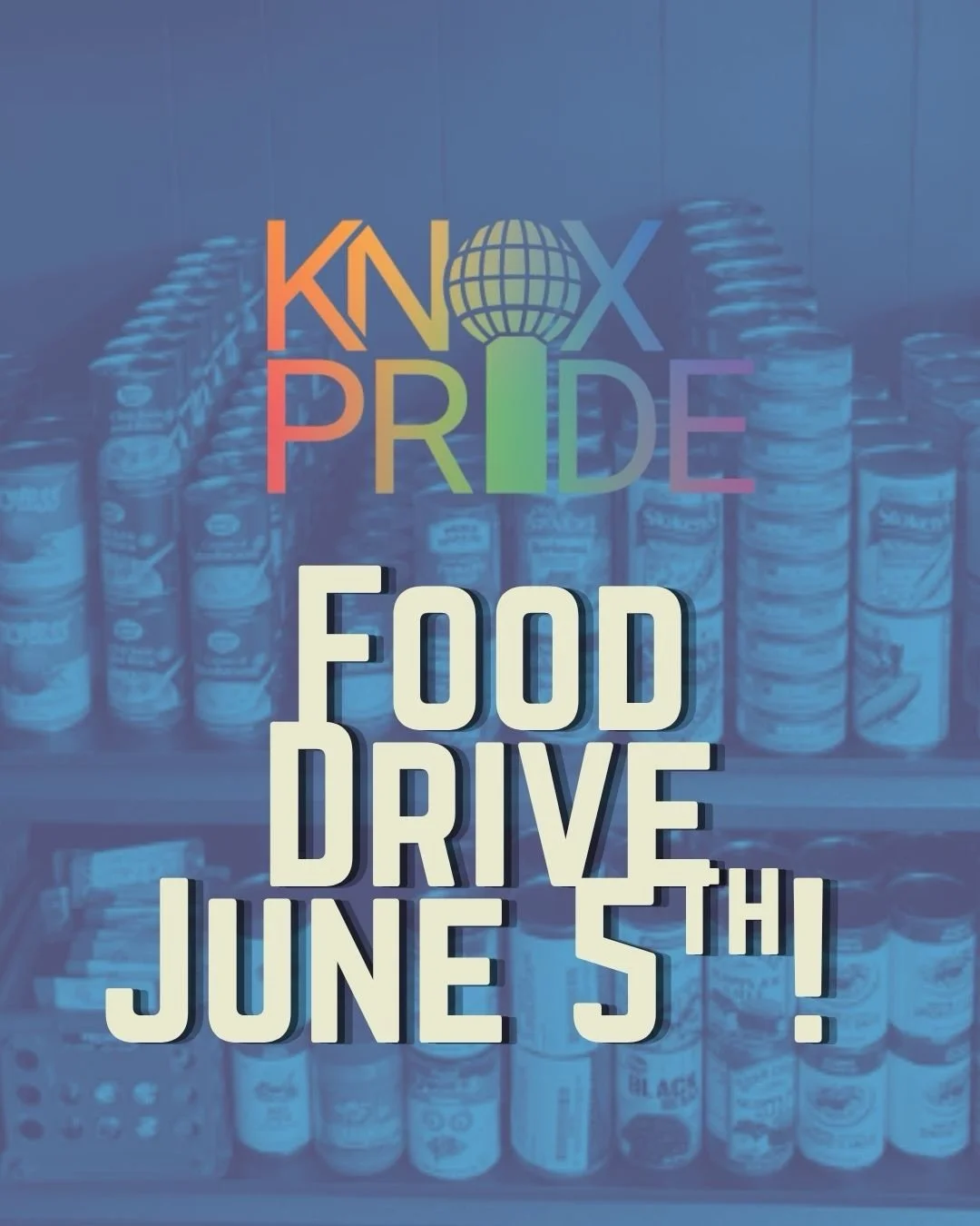 Knox Pride will be with us on June 5th for Gallery Night&mdash;so make Able Trade your first stop! Bring pantry items to help stock the shelves at the Knox Pride Center.

They feed more people in Knoxville than any other food pantry, and this is a ch