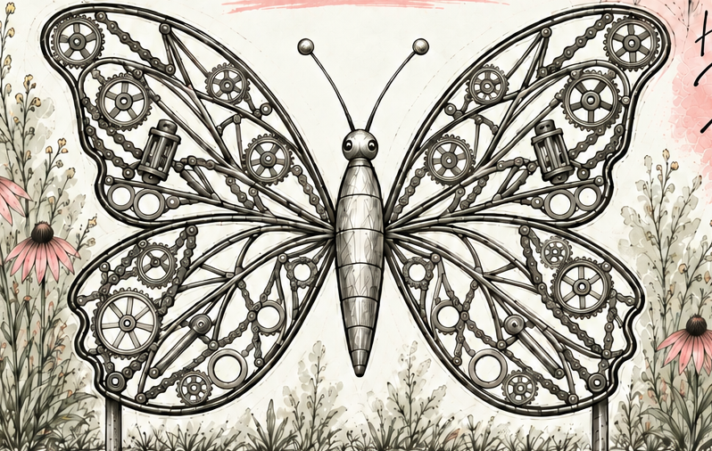Community built Butterfly Sculpture Class