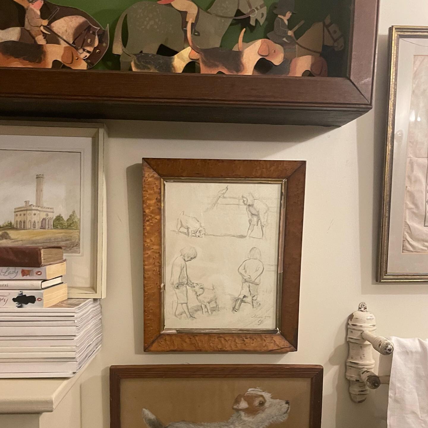 Always lovely to see my drawings framed and in situ especially if it&rsquo;s in my favourite house owned by the interior designer with the best taste ever @camillahargreavesinteriors 💫✨