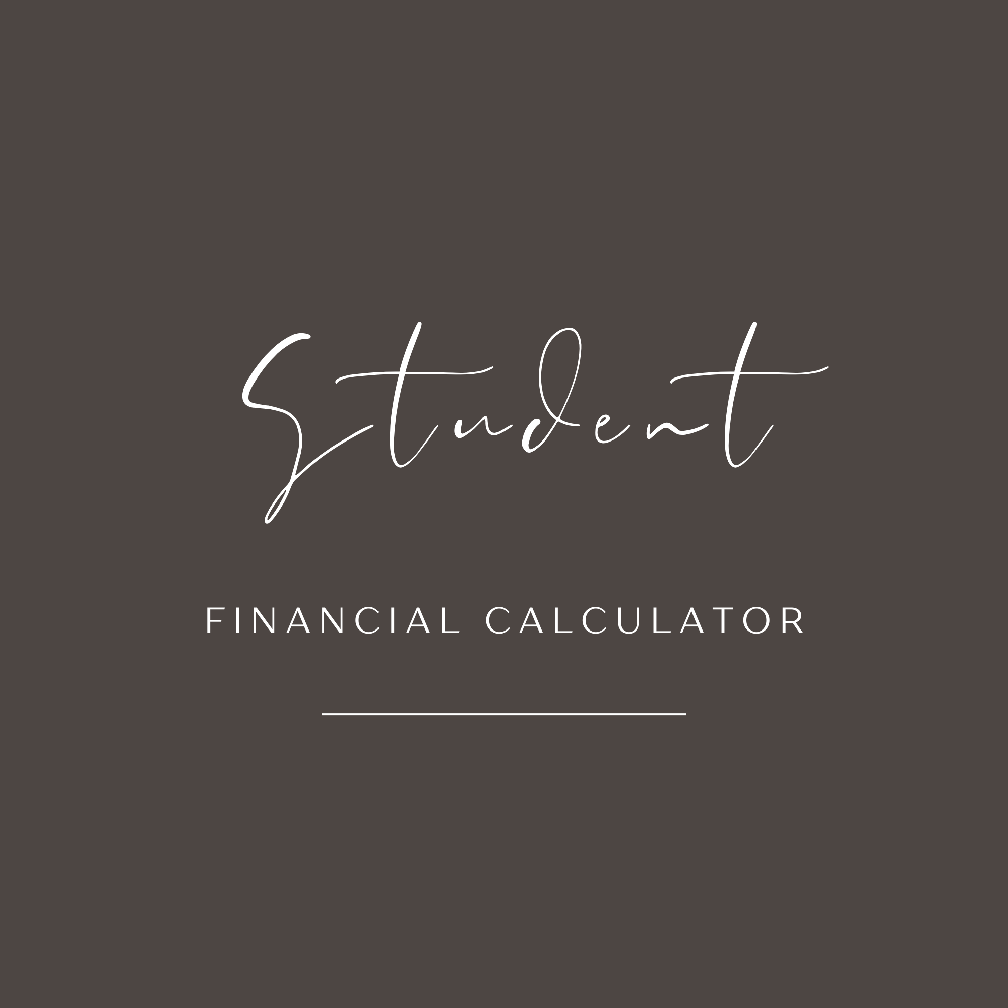 Student Financial Calculator