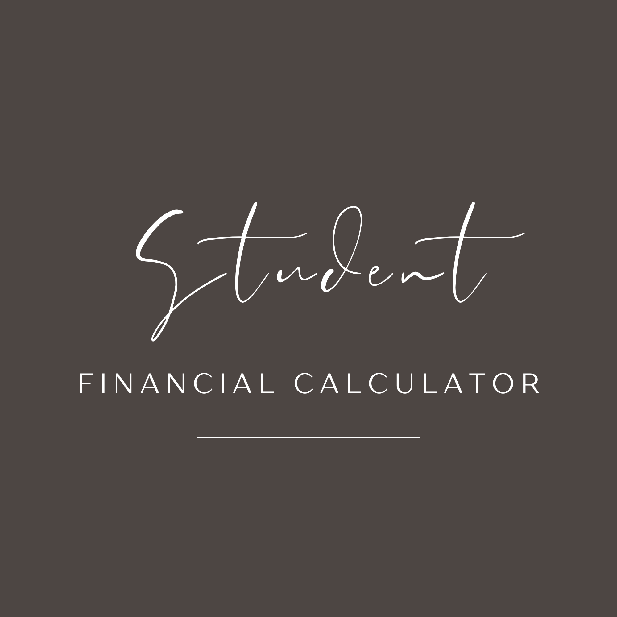 Student Financial Calculator