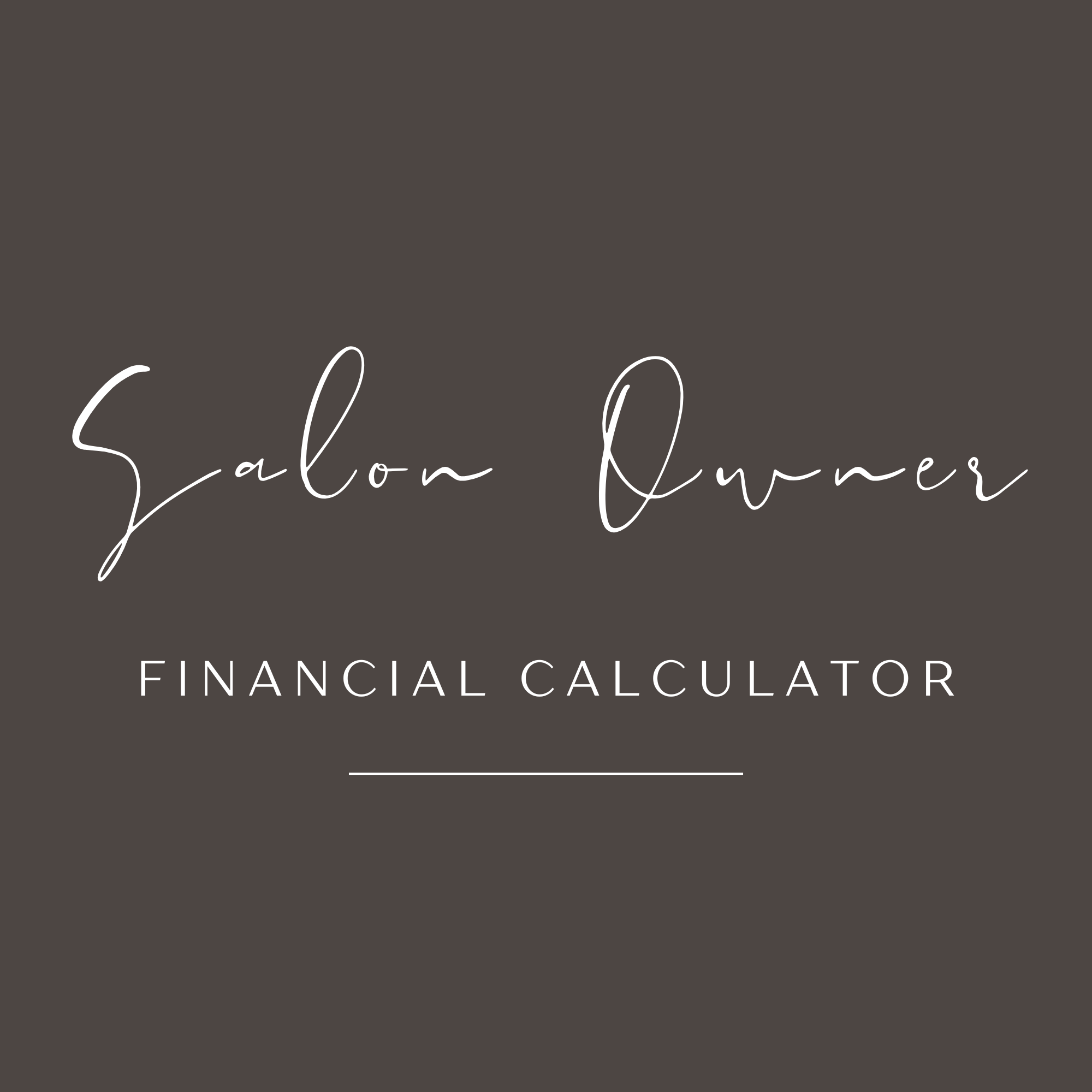 Salon Owner Financial Calculator