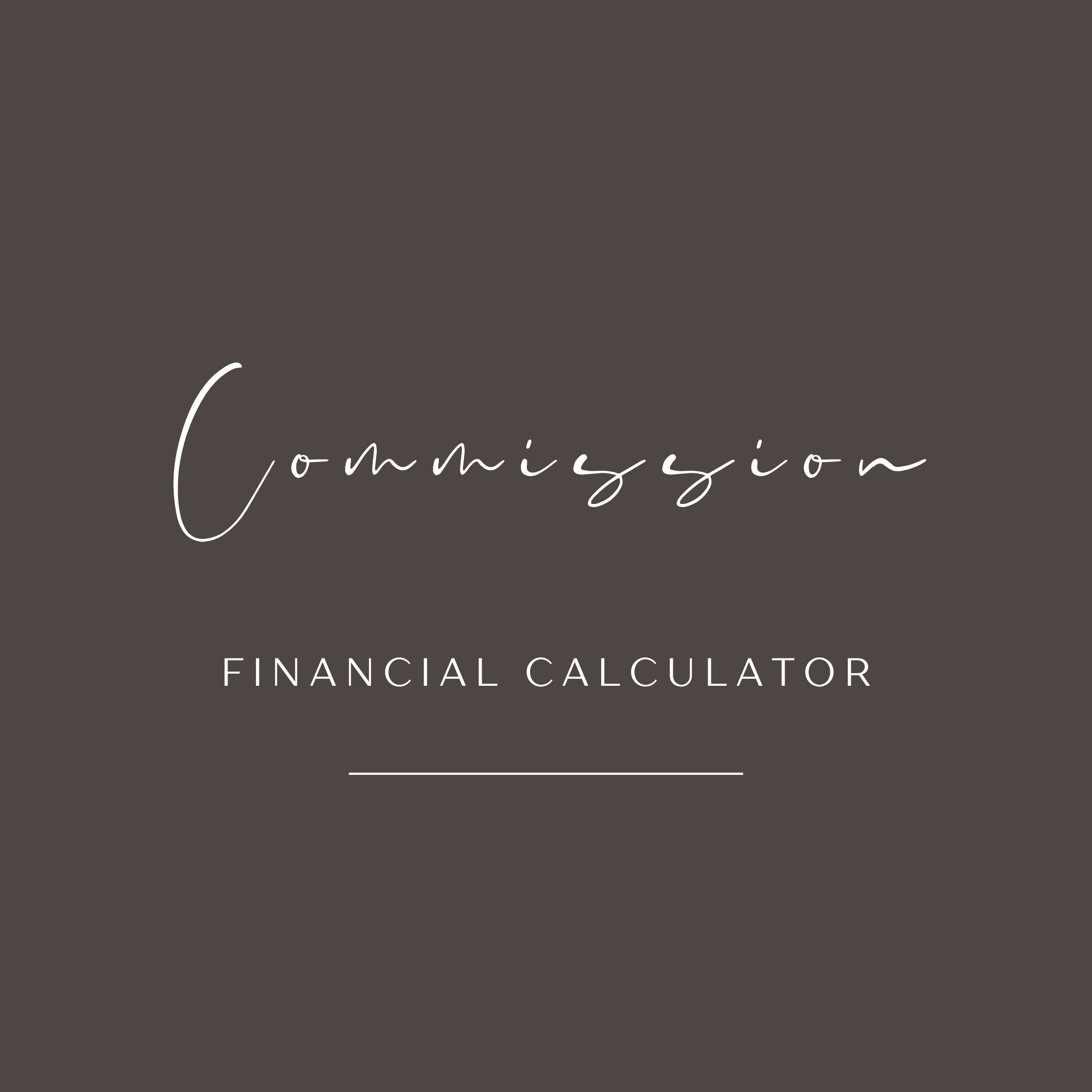 Commission Stylist Financial Calculator