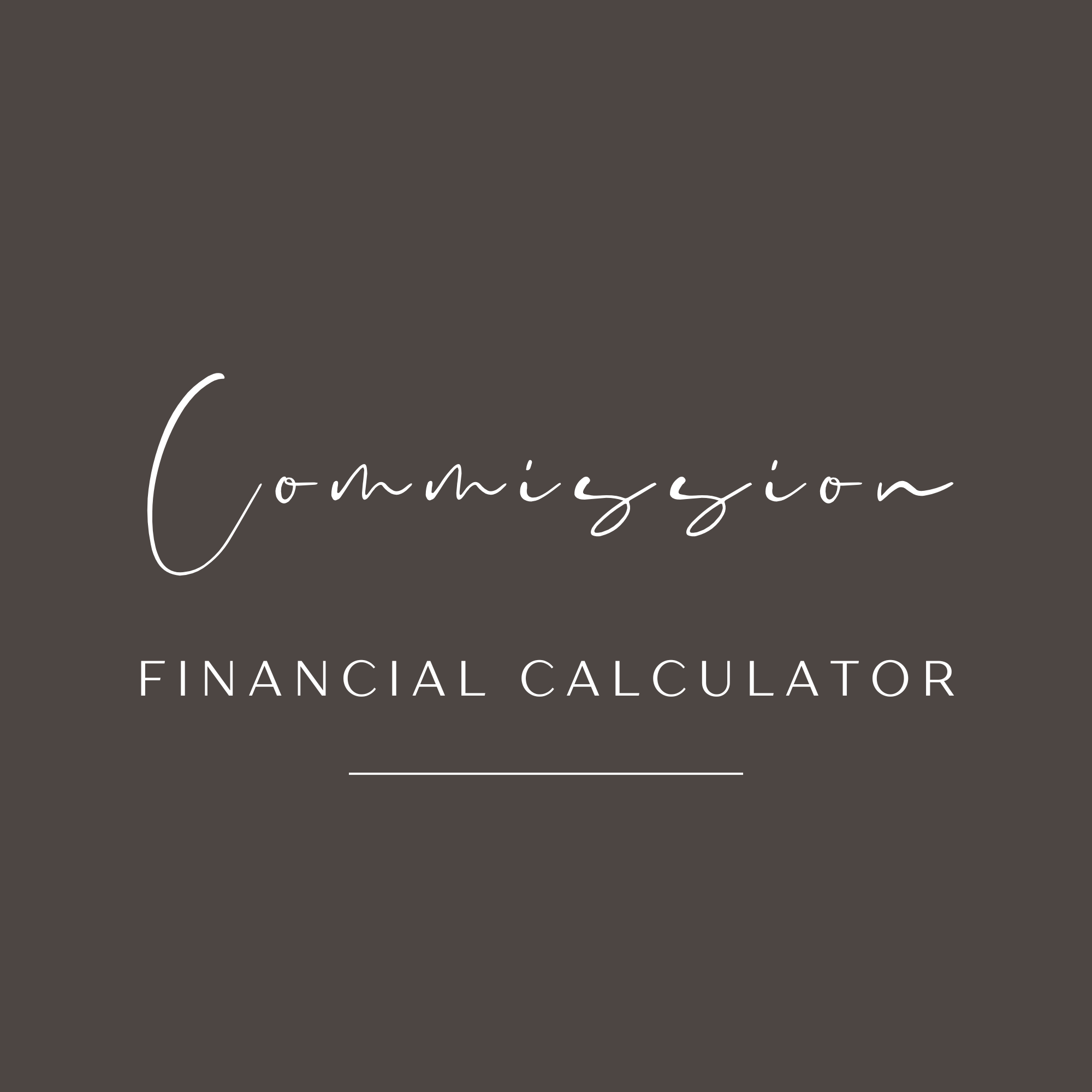 Commission Stylist Financial Calculator