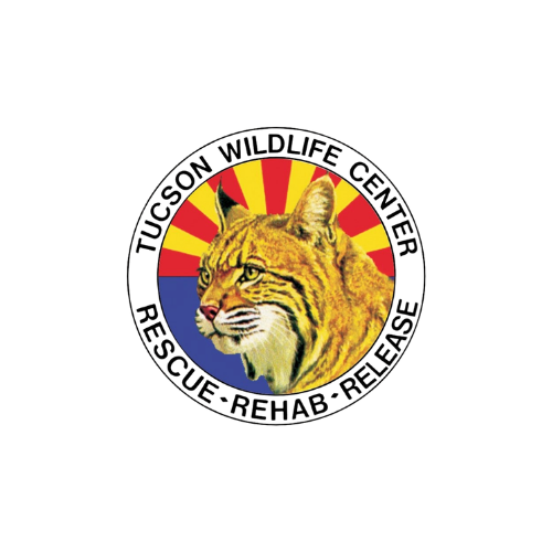 A circular logo featuring a yellow and black American lion in front of the Arizona state flag with red and yellow sun rays, and black text around the circle.