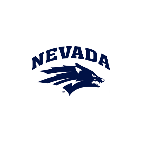 Nevada Wolf Pack logo with stylized wolf head and NEVADA text.