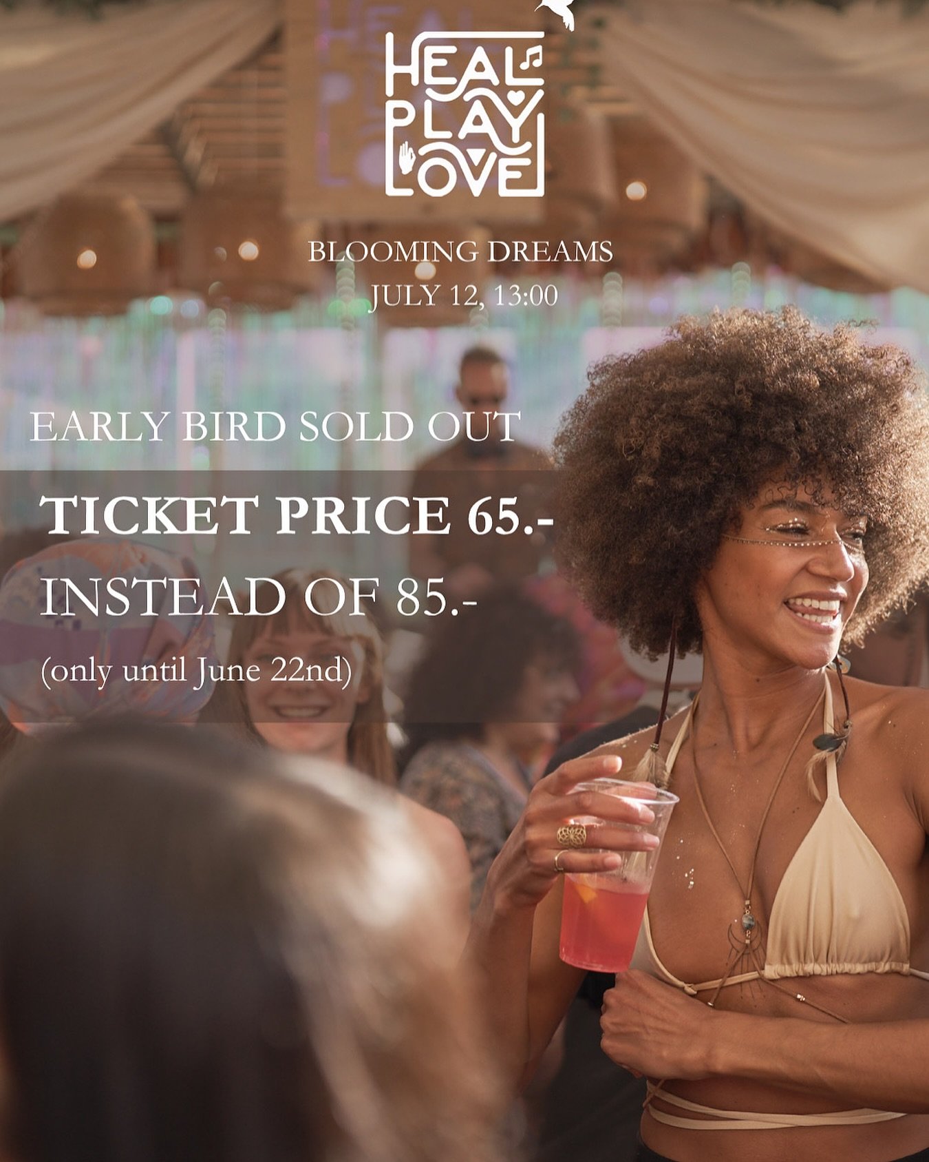 Early Bird sold out suuuper quickly! 🩷

But you can still join us at Blooming Dreams for 65 CHF (only until June 22.)

This gathering is going to be so special&hellip;
A full day of connection, music, creativity, and magic on the rooftop at Viertel 