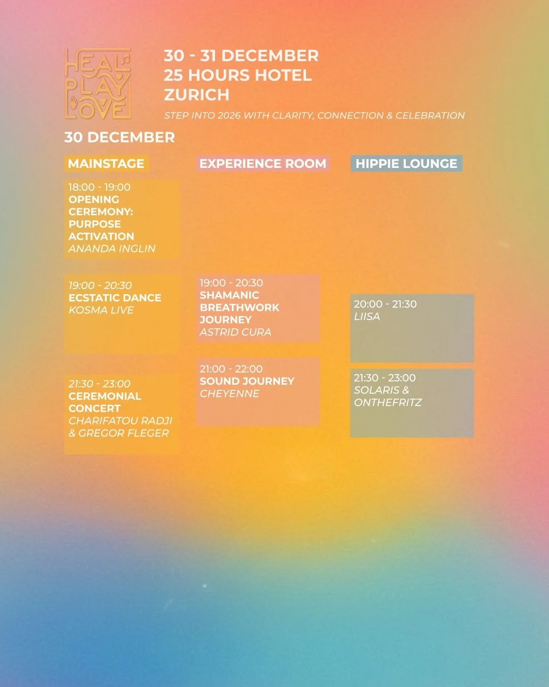 THE ENVISIONING 2026 TIMETABLE IS OUT! 🔥✨

We couldn&rsquo;t be more excited to share this with you.

Your NYE is about to be filled with movement, connection, ceremony, music, ice baths, breathwork &amp; moments you&rsquo;ll feel looong after the y