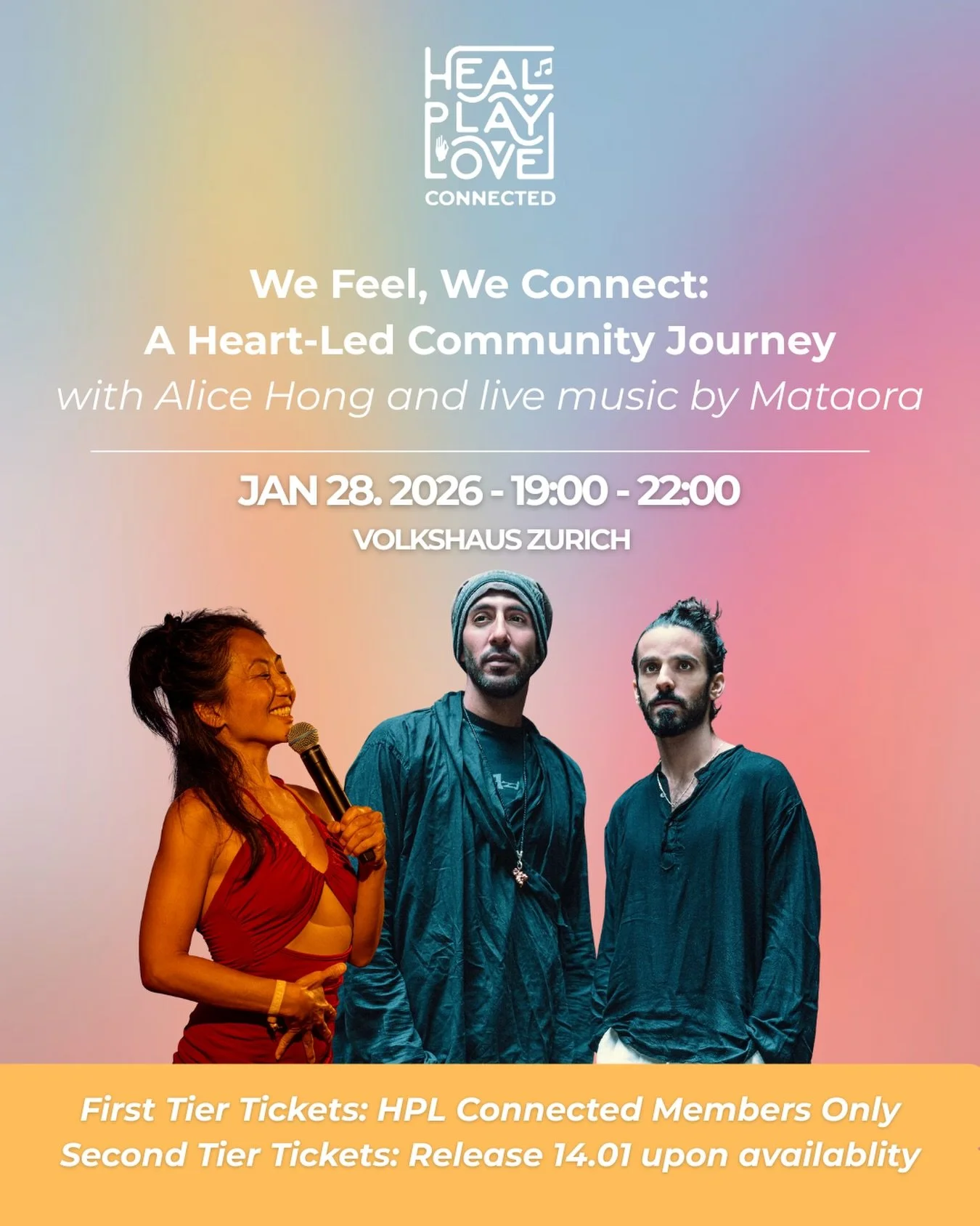 On January 28th, something meaningful begins. 🤍

We will gather for our first Heal Play Love Connected Community Event and open this big chapter together.

💛 We Feel, We Connect: A Heart-Led Community Journey is an intimate 3-hour journey.

An invi