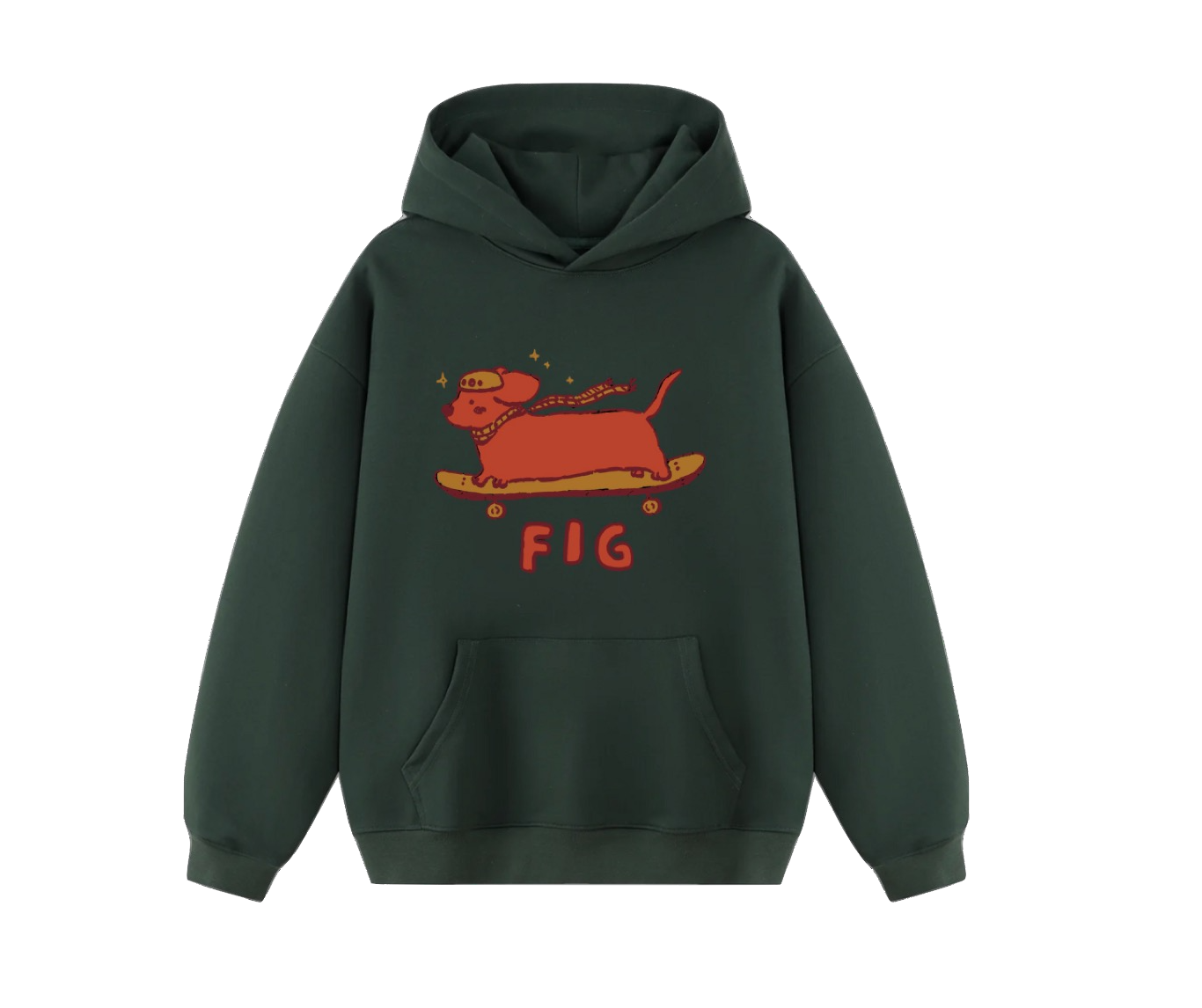 FIGWOOF Green Hoodie