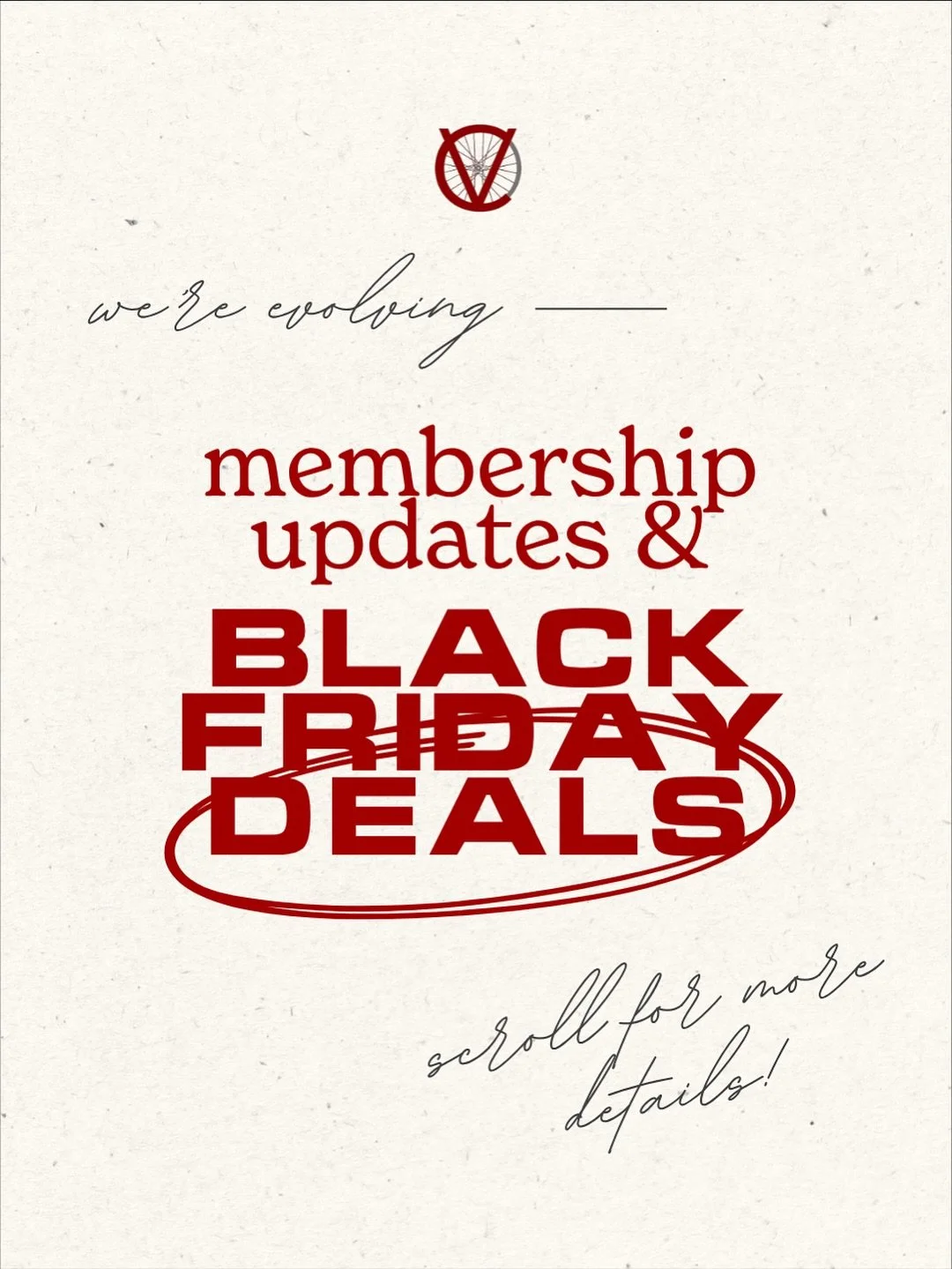 ‼️ Big updates, bigger savings. 🪩
New membership options are here &mdash; plus limited-time Black Friday deals you won&rsquo;t want to miss! 🍂 
Lock in your rate, ride your way, and roll into the holiday season with us.

📌 The 20% Black Friday dea