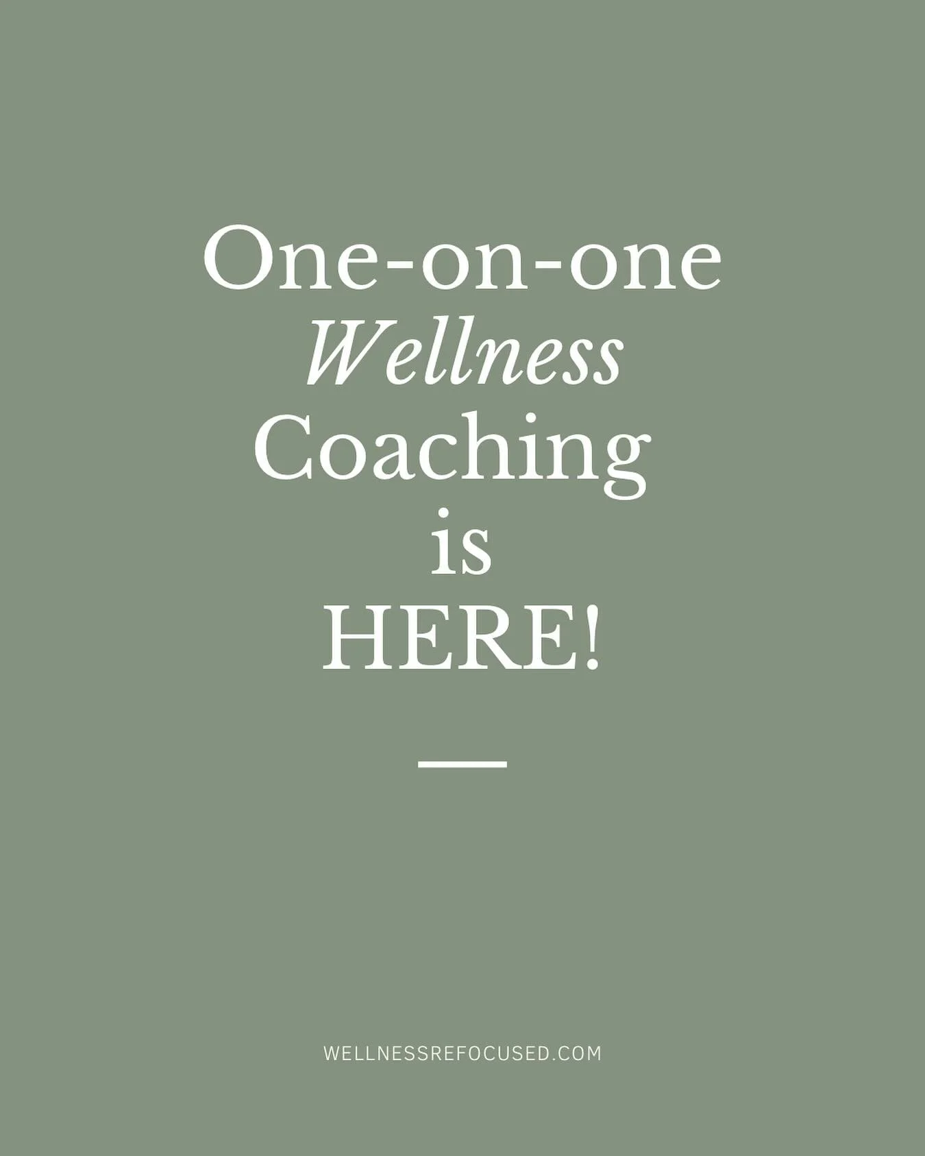 IT&rsquo;S OFFICIAL!!! One-on-one coaching is here!

This dream has been a long time in the making, and it&rsquo;s finally time. I created this space to help you build a system that fits your season &mdash; with simple, whole-person wellness tools th