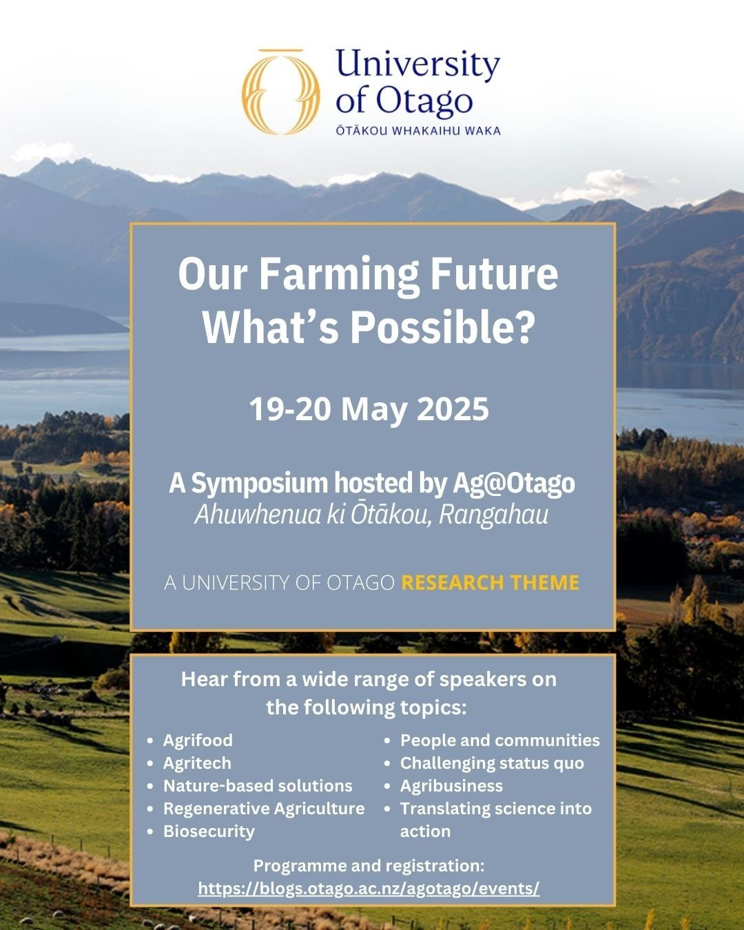 Otago: 2025 Ag Symposium