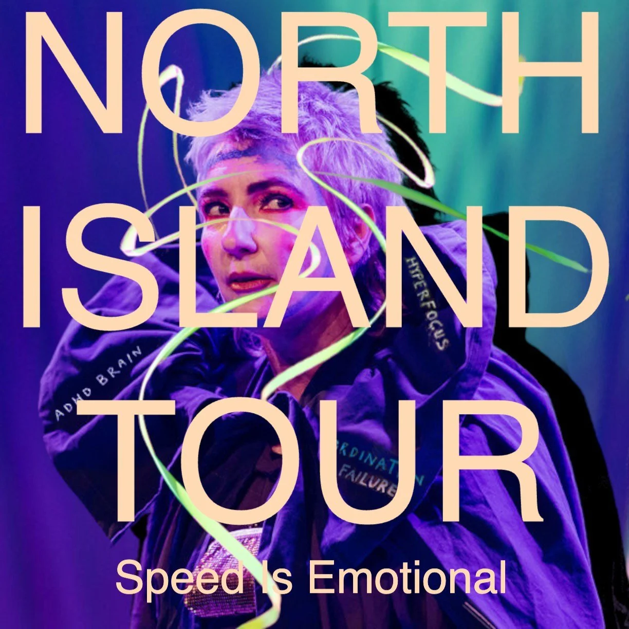 SPEED IS LIVE! 💨 💨 💨 Tickets are onsale for Jo Randerson's Speed is Emotional in Whangārei, Hamilton and Wellington. 

Whangārei 17/18 Feb, ONEONESIX 
Kirikiriroa Hamilton 21/22 Feb, The Meteor
Pōneke Wellington 11-28 Mar, Circa Theatre 

Ticketin