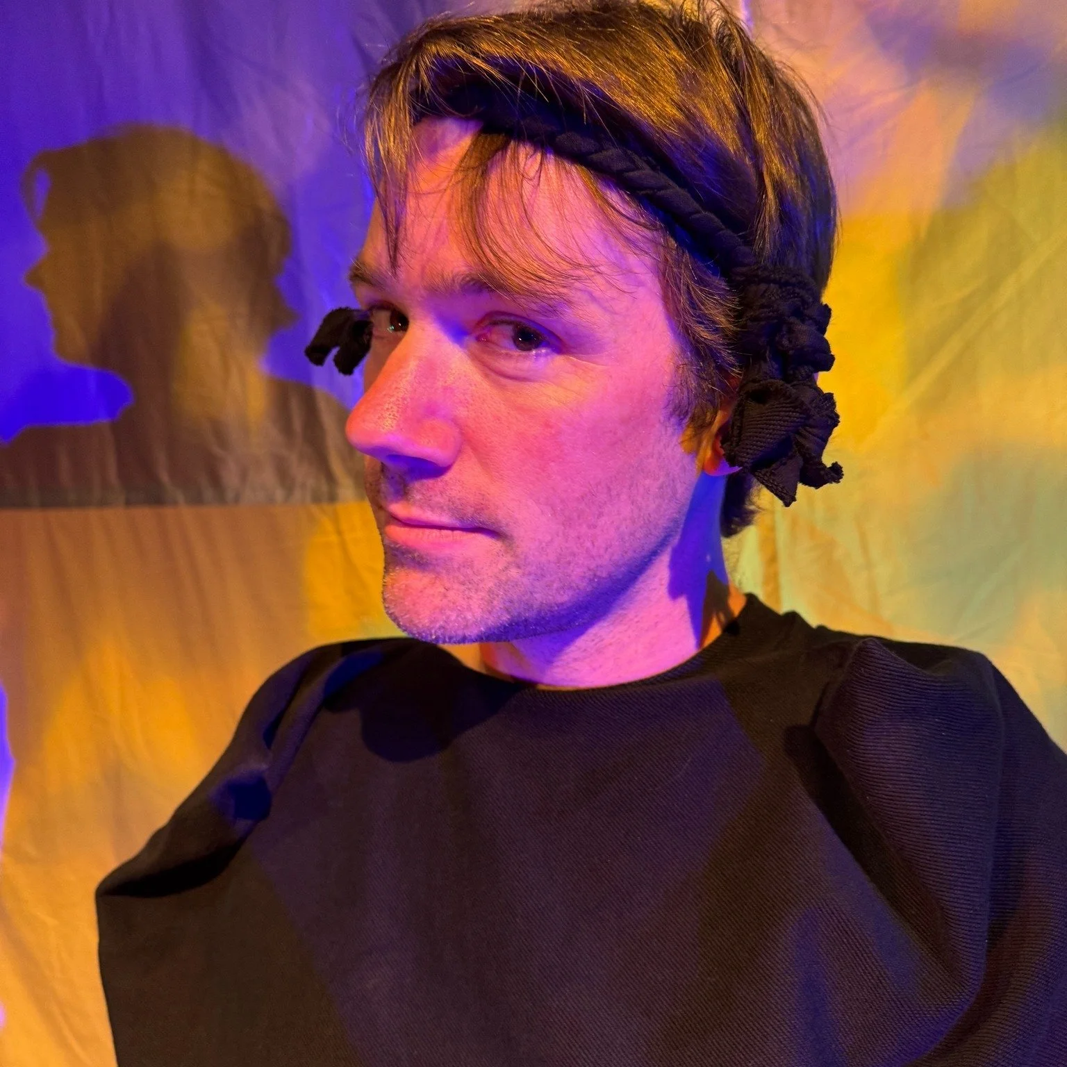 Can we take a moment to appreciate Elliot Vaughan - so much more than a Sound Designer/Operator!  He's also a musical director and arranger, a vocal coach, a body double and onstage support person for Jo,  a bass-man and band leader and of course jus