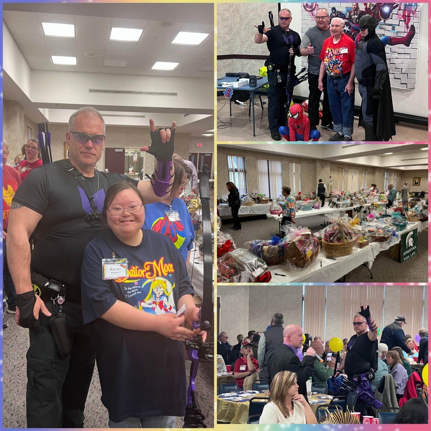 Our superheroes recently participated in the Superhero Bash Silent Auction for Rainbow Homes. Only 1 of their 135 baskets was unsold! Rainbow Homes provide housing, services, and support for adults with intellectual disabilities, where they can grow 