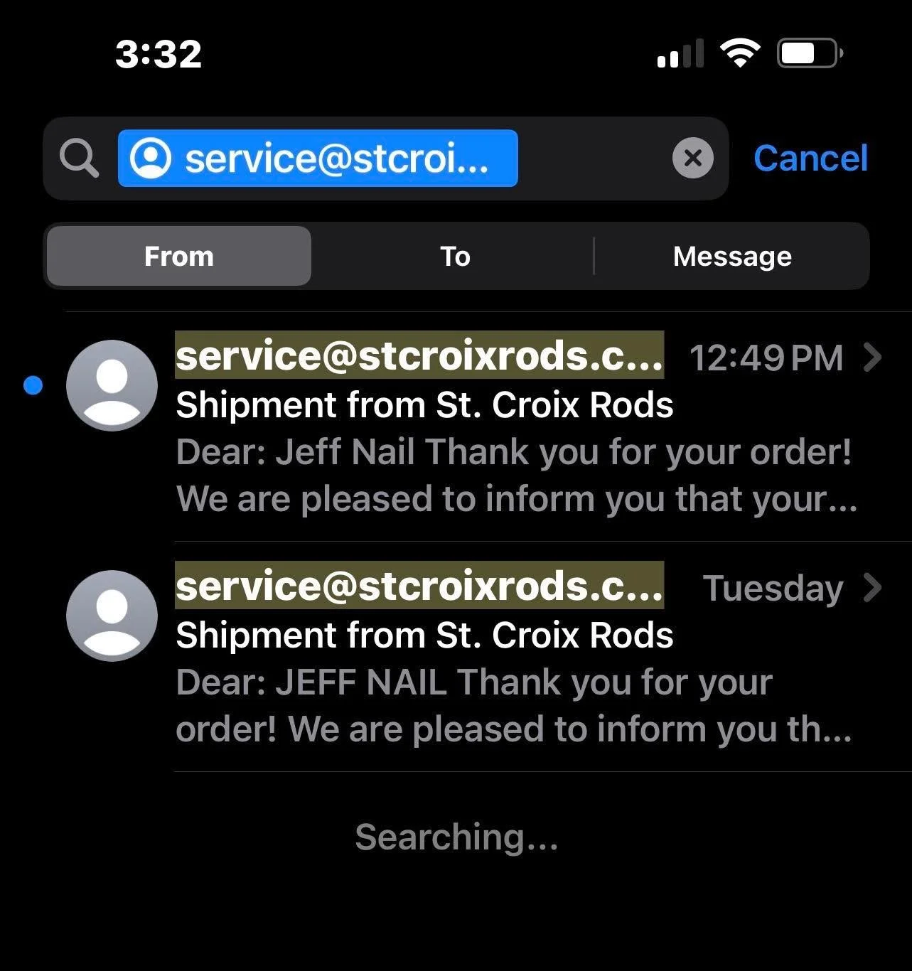 There are very few email subject lines that get me excited.  This is one of them.  Two tubes of upgraded goodies headed this way.  #stcroixrods #seviin