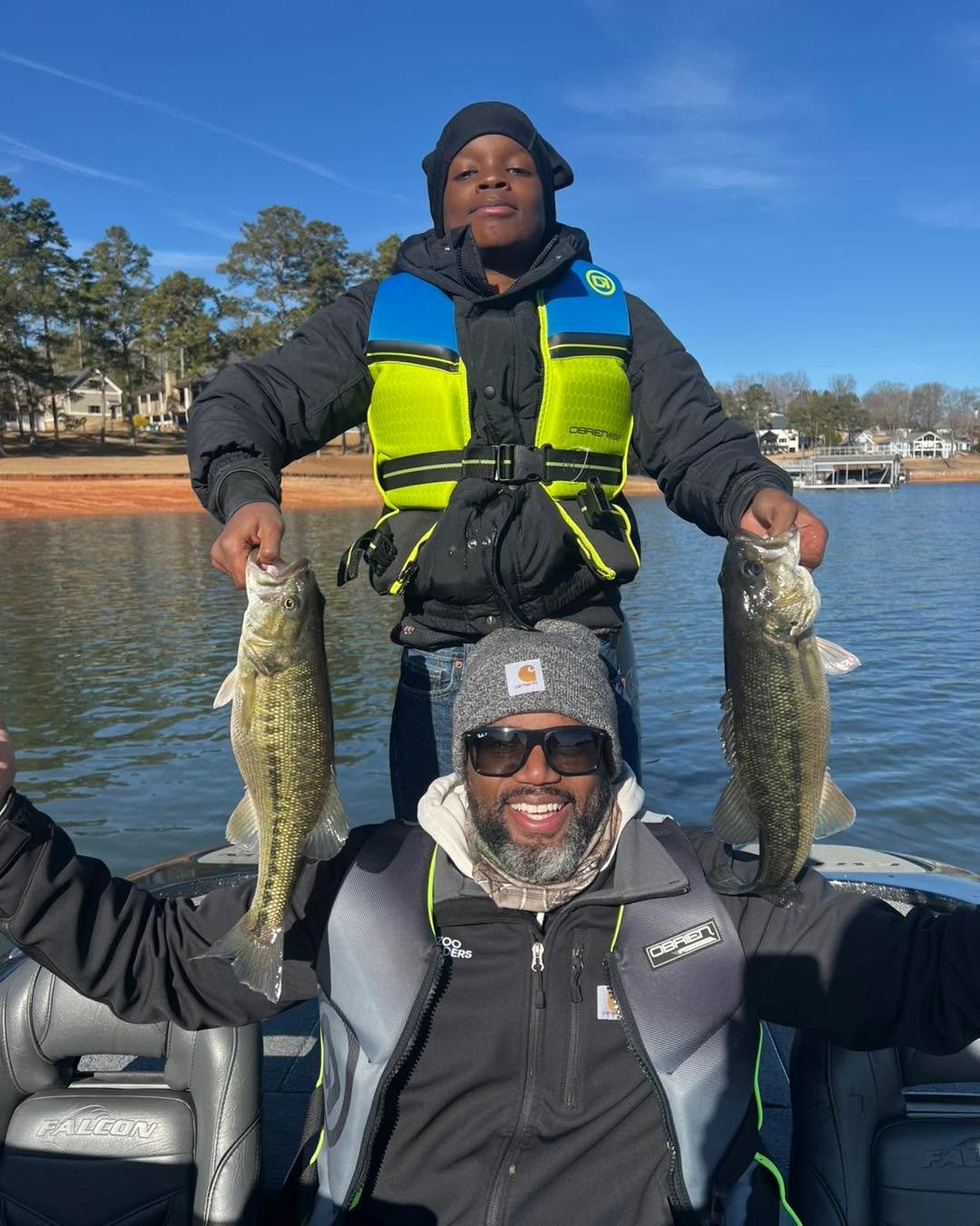 Some days Lanier just smiles upon its anglers and lifelong memories are made.  Today, it was all about a father/ son trip who are relatively new to fishing and wanted to learn as much as they could as well as catch fish.  A 23 fish morning, multiple 