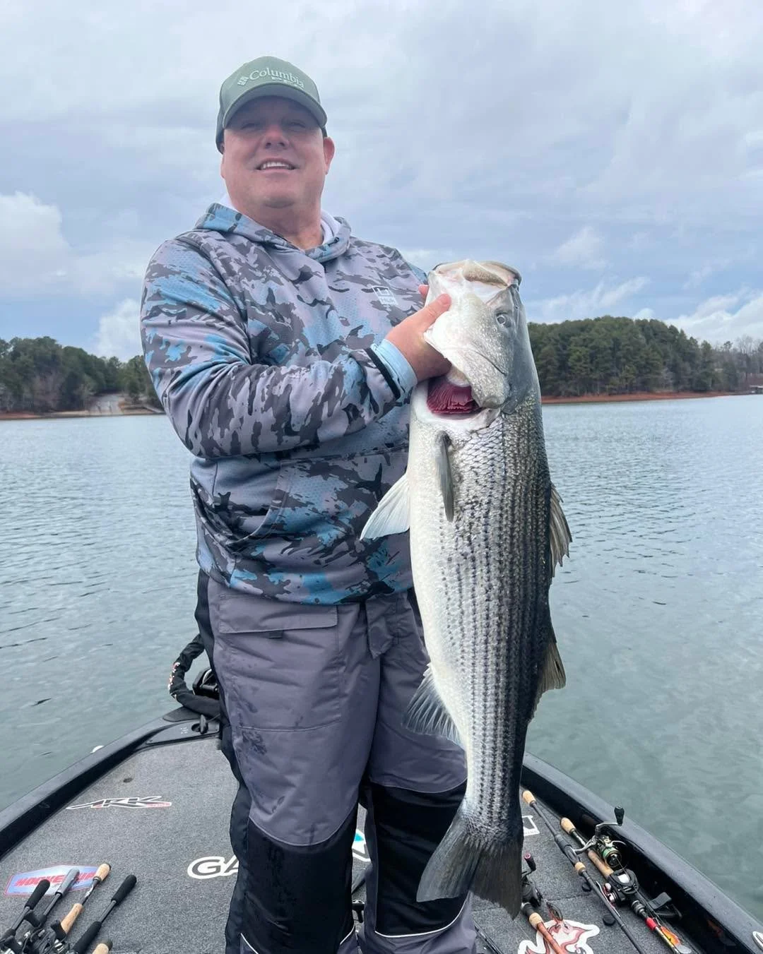I have often said I am happy with either size or numbers.  Today was the former.  The warming trend should kick start things in gear, but in the mean time I will take a client catching his PB striper (19lb) on 8lb test as a win.  Not only was it his 