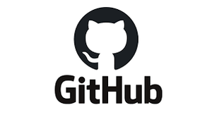 GitHub logo featuring a white cat silhouette inside a black circle with the word 'GitHub' below.