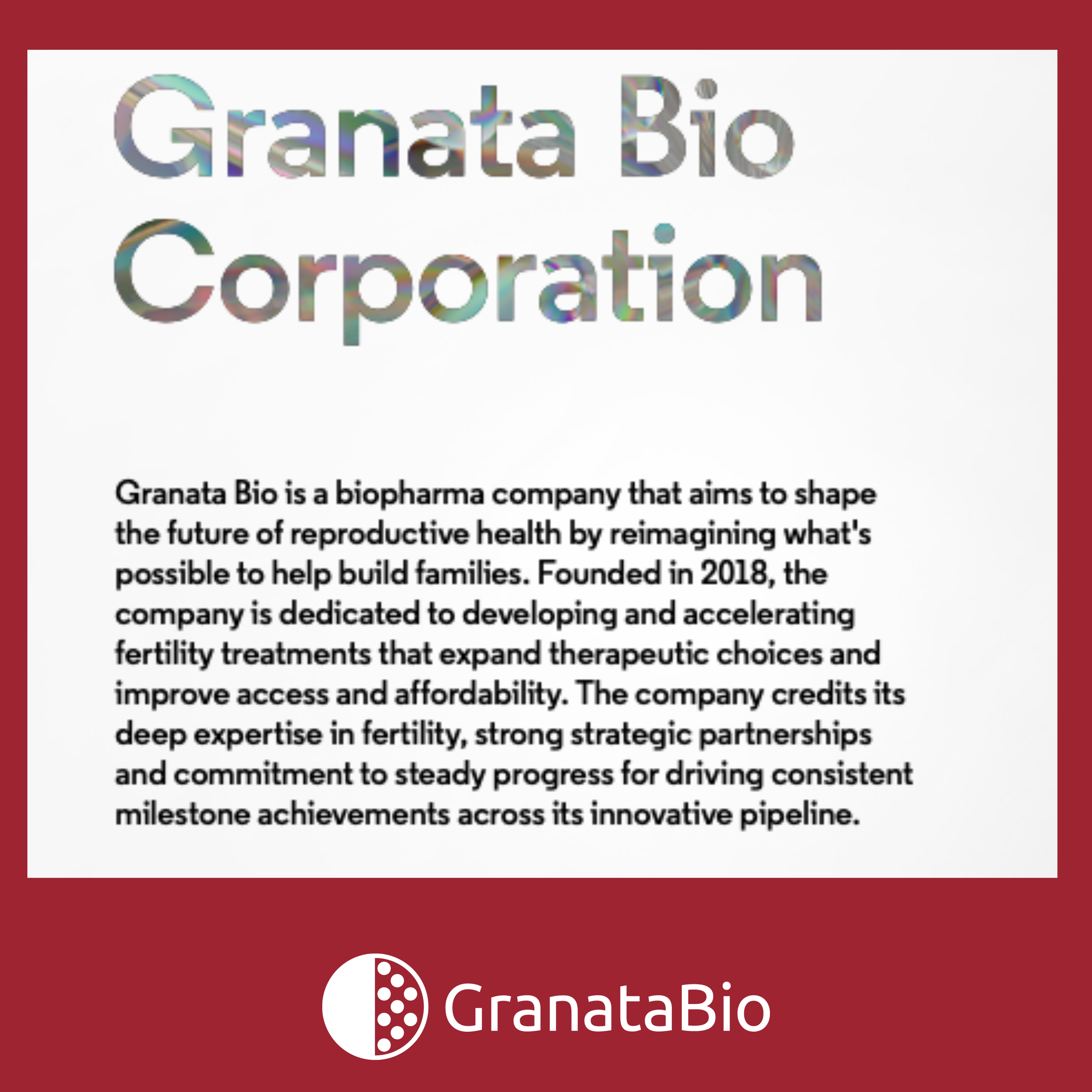 Granata Bio Featured in Clarivate for Life Sciences &amp; Healthcare’s Companies to Watch: Rediscovering Women’s Health Report</span>