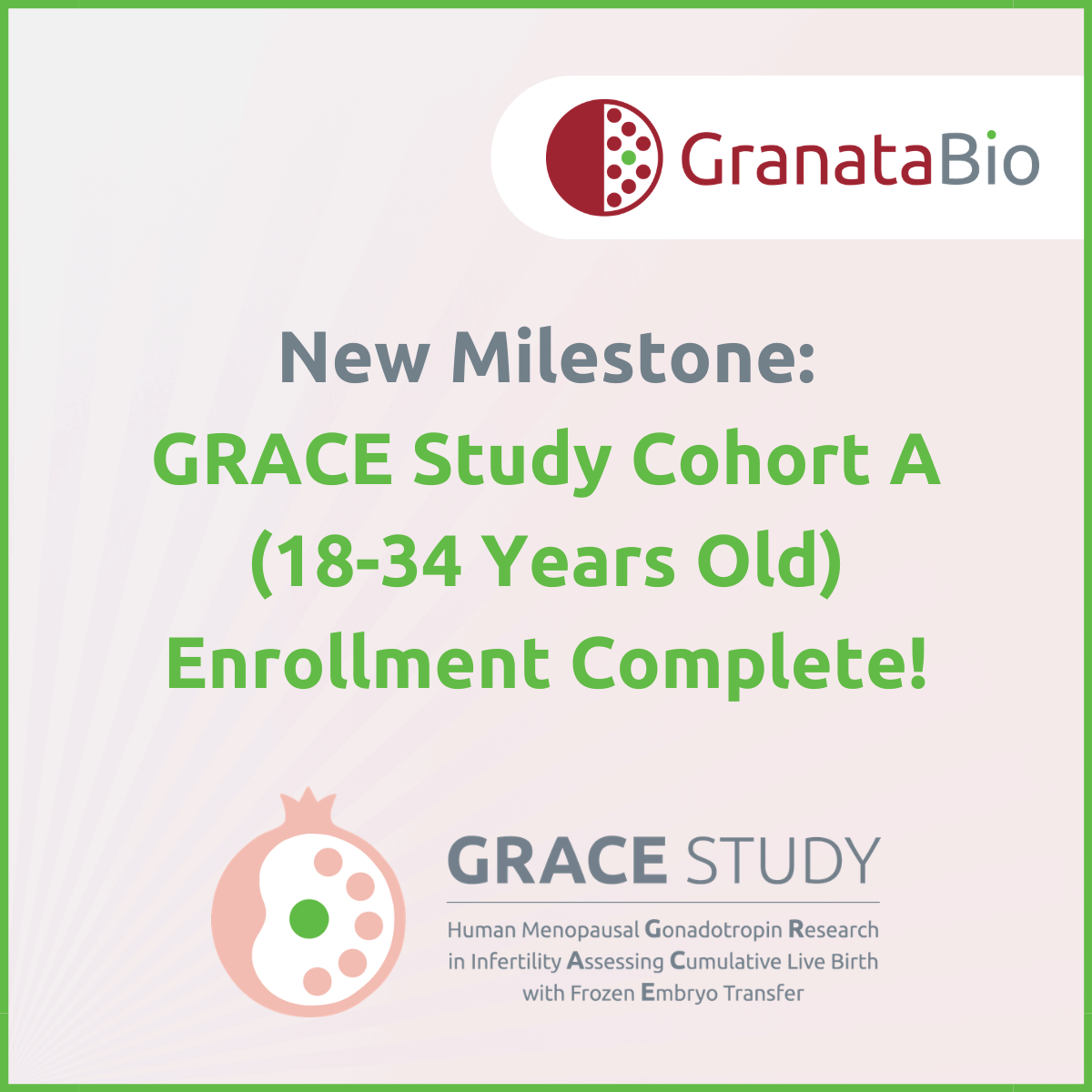 Granata Bio Announces Completion of Cohort A Enrollment in Phase III GRACE Study
