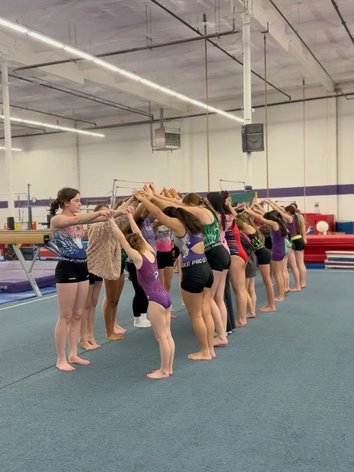 Our xcel girls are going off to regionals!!💜⭐️