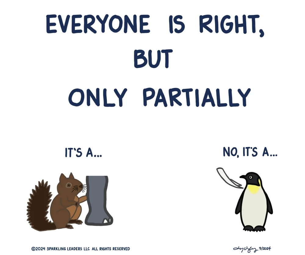 Everyone is right, but only partially… — Sparkling Leaders
