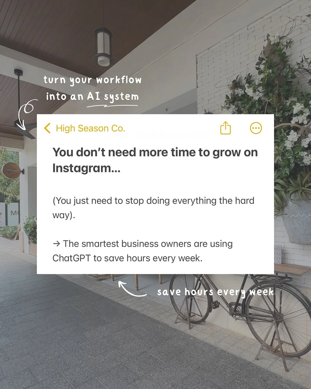 → Comment “CHAT” and we’ll send you our free ChatGPT Content Planning & Creation Guide — with the exact prompts to plan, write, and post like a pro.
➖
#chatgptforbusiness #socialmediatips #instagramforbusiness #aiwo