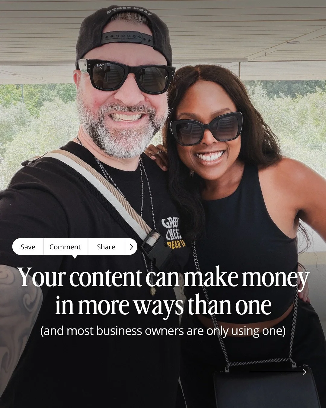 Most business owners are using social media to sell one thing...

Their service, product, or core offer.

But that ignores the full opportunity.

Because once you build trust with an audience, your content can support more than one revenue stream.

S