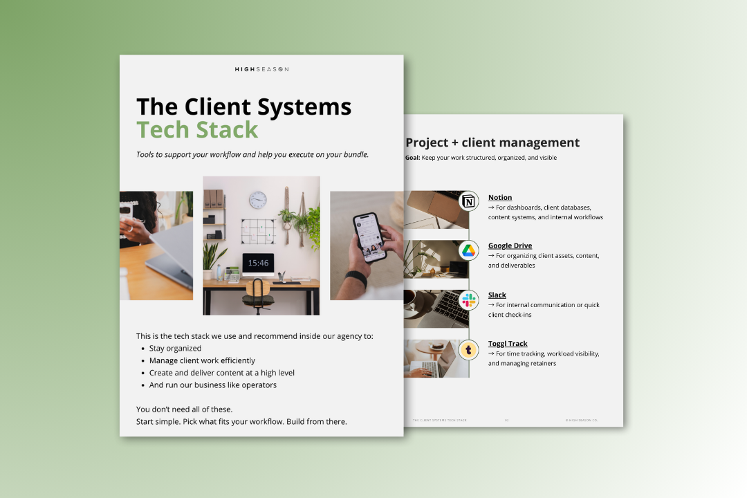 Client Systems Tech Stack for Social Media Managers