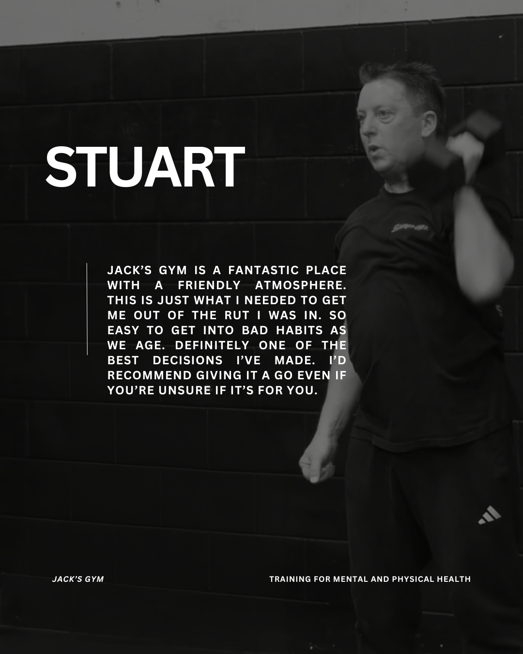Jack’s Gym is a fantastic place with a friendly atmosphere. This is just what I needed to get me out of the rut I was in. So easy to get into bad habits as we age. Definitely one of the best decisions I’ve made. I’d recommend giving it a go even if y