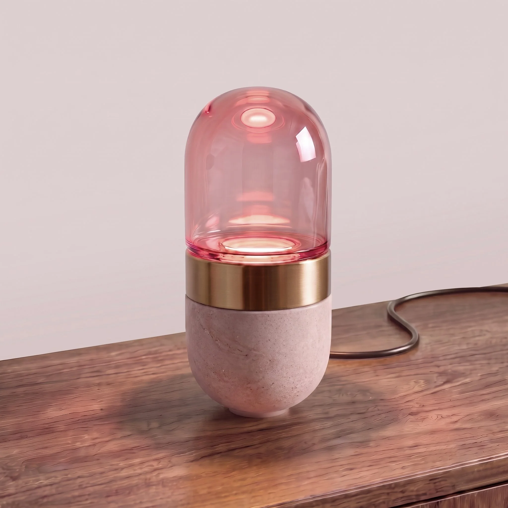 Luminaria Rosegoldkapsel de mesa