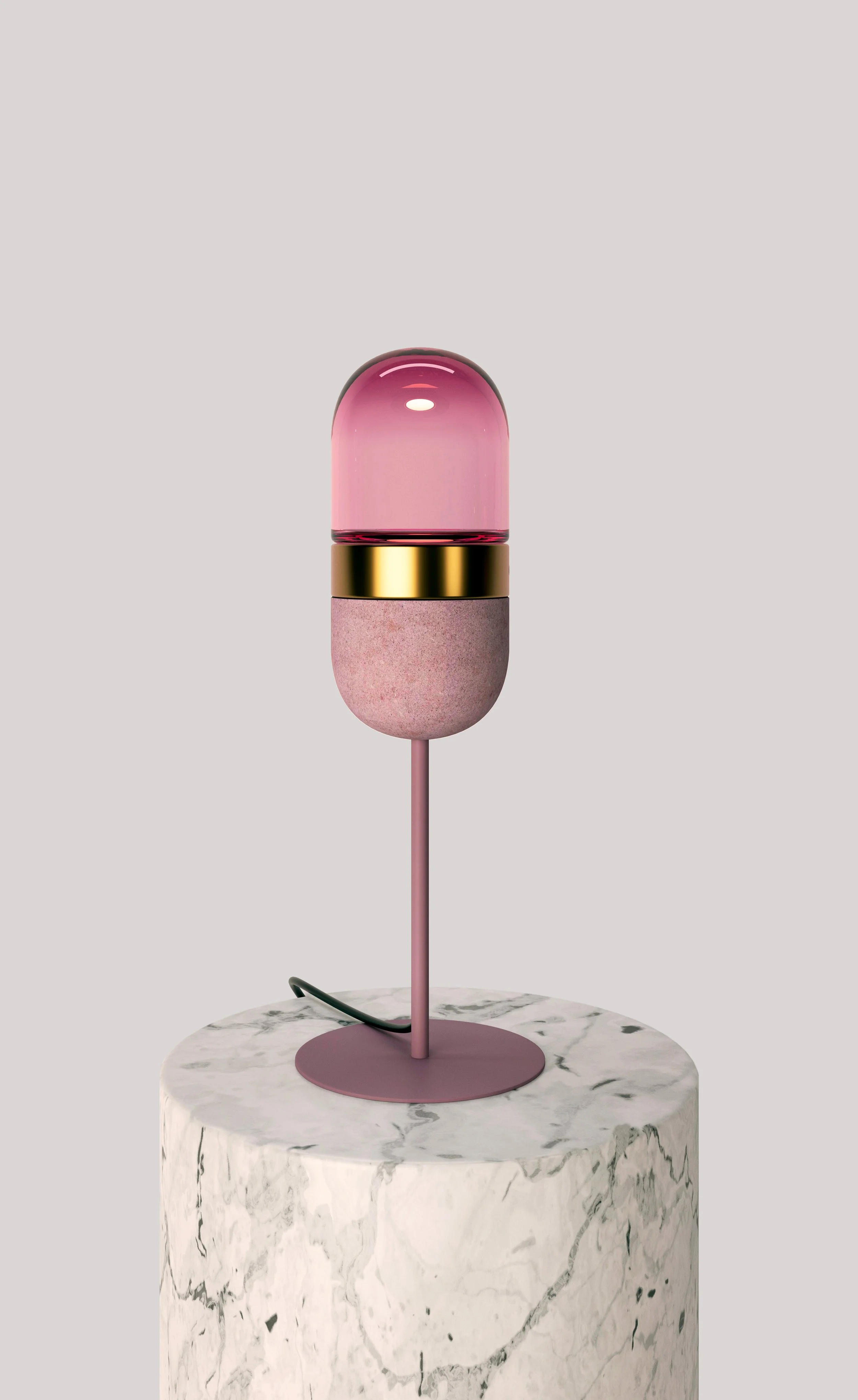 Luminaria rosegoldkapsel de mesa