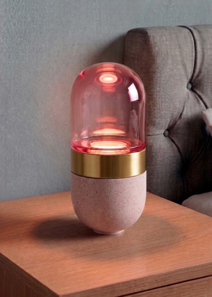 Luminaria rosegoldkapsel de mesa