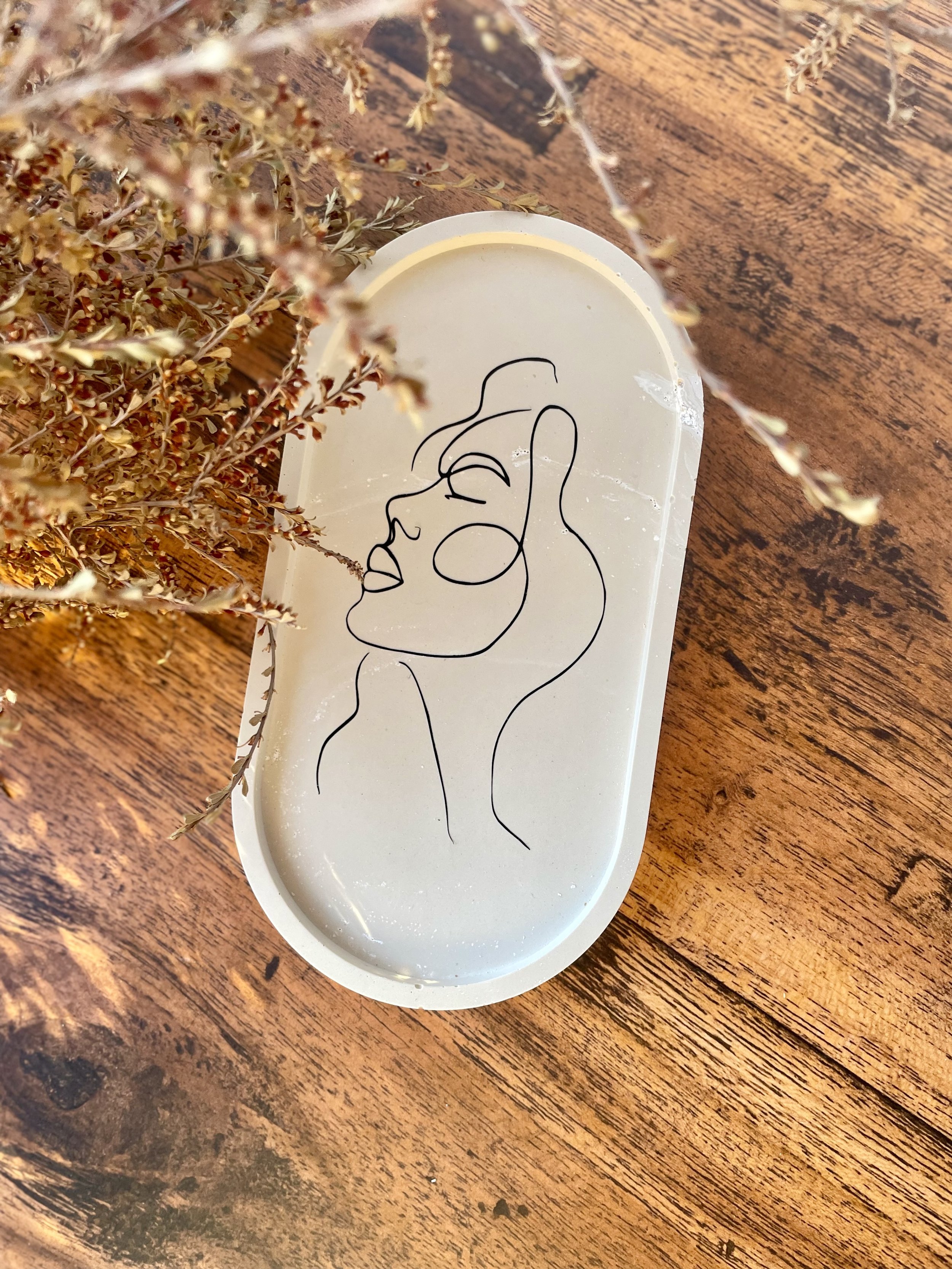 Pretty in Stone Oval Dish
